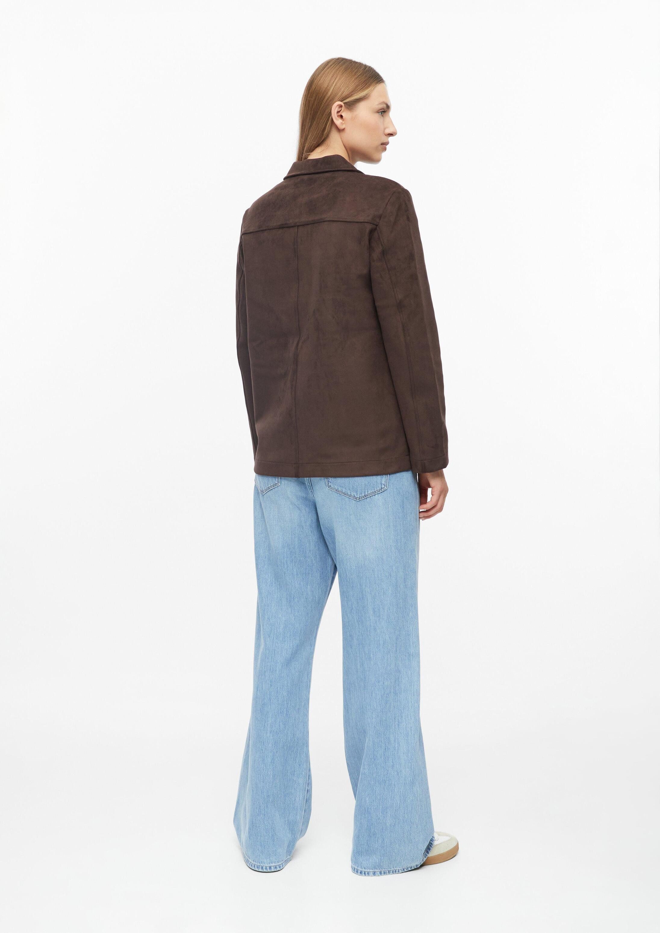 s.Oliver Funktionsjacke Indoor-Jacke Jacke in Velourslederoptik
