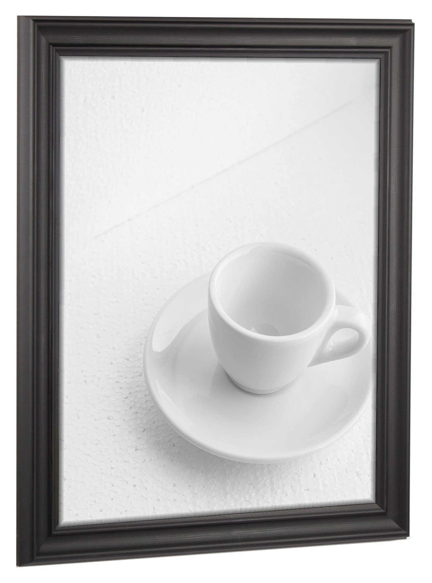 myposterframe Einzelrahmen Bilderrahmen Barock Helena, (1 Stück), 20x20 cm, Schwarz gemasert, MDF