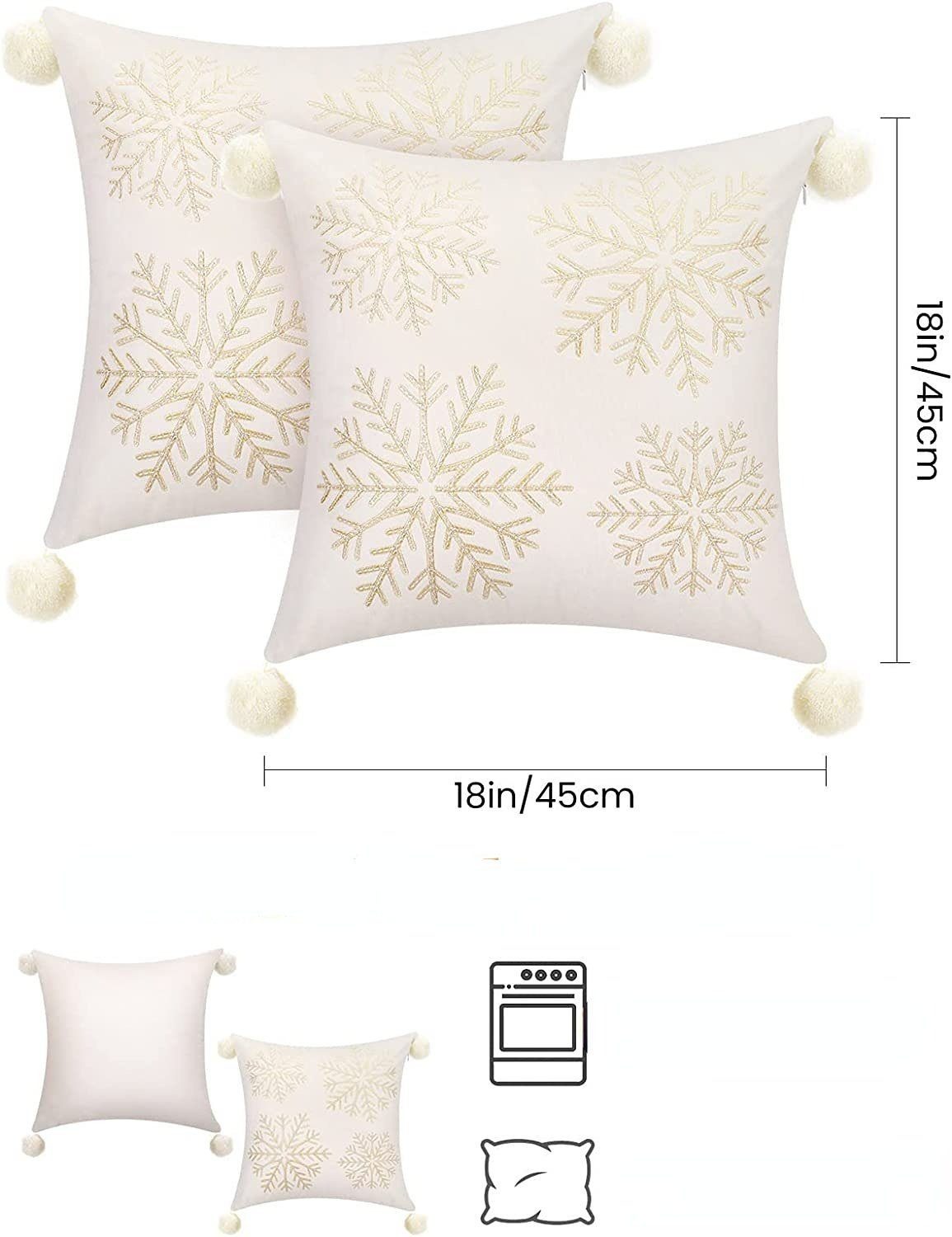 BYSURE Kissenbezug, (2 Stück), Weihnachten Kissenbezüge günstig online kaufen