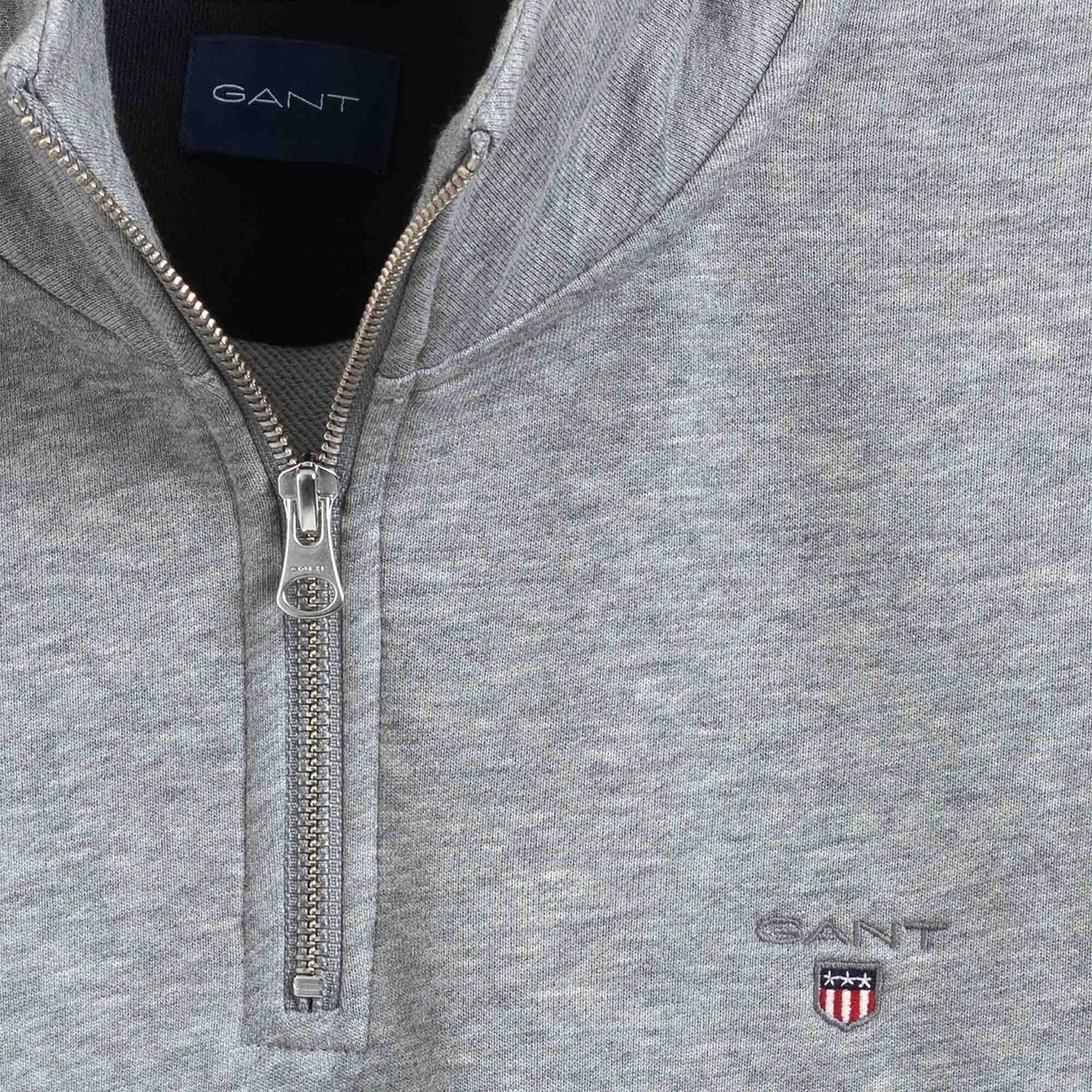 Sweatshirt Half Gant Grau Sweatshirt - Sweat Original Herren Zip