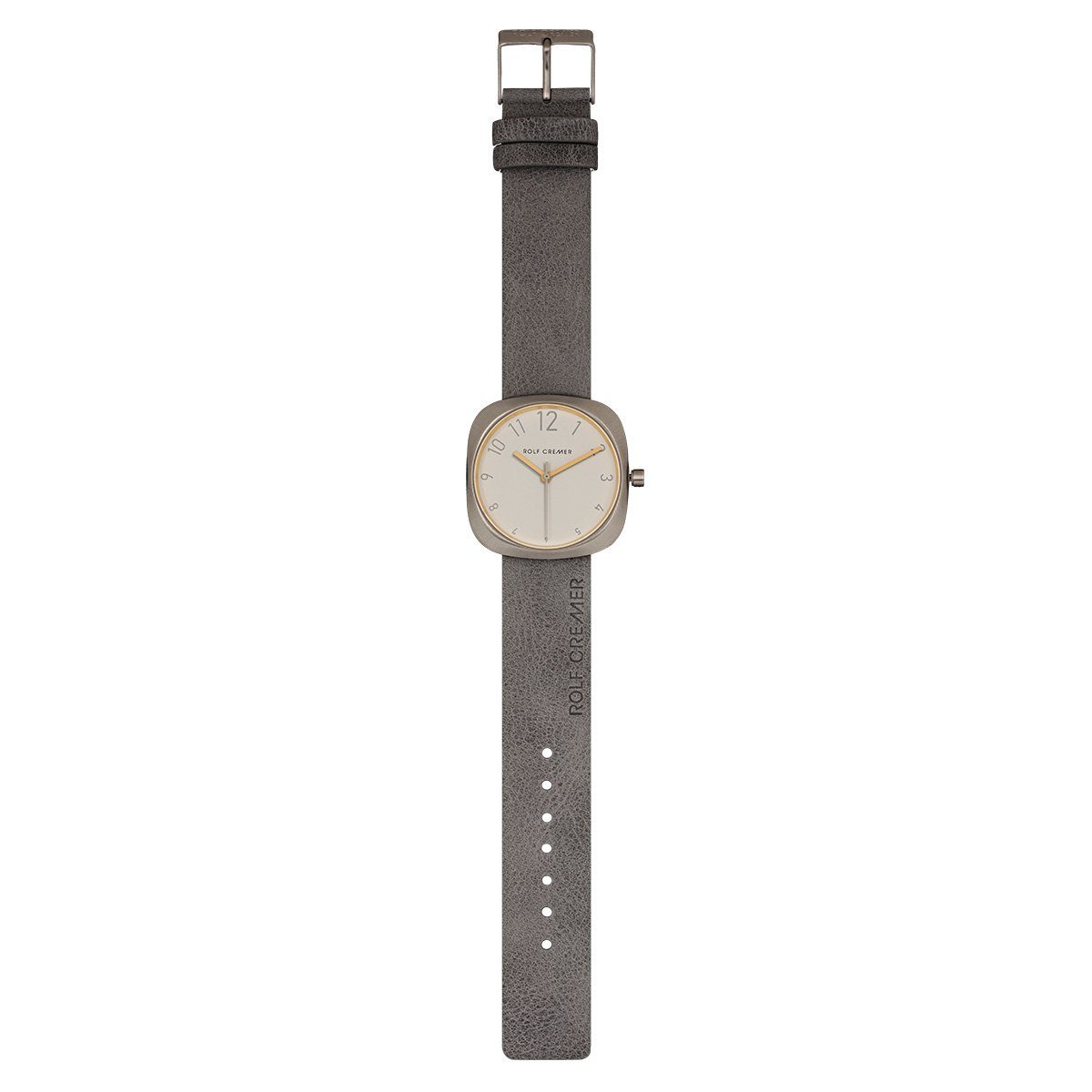 Rolf Cremer Quarzuhr Rolf Cremer Uhr Moment II 508101 Lederband, Edelstahl, grau, (1-tlg)