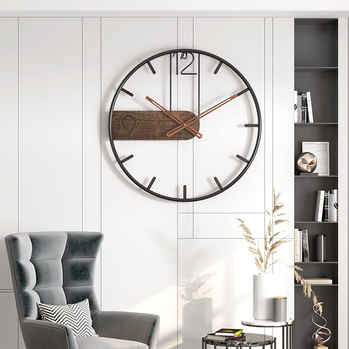 SURFOU Wanduhr Große Vintage Wanduhr aus günstig online kaufen