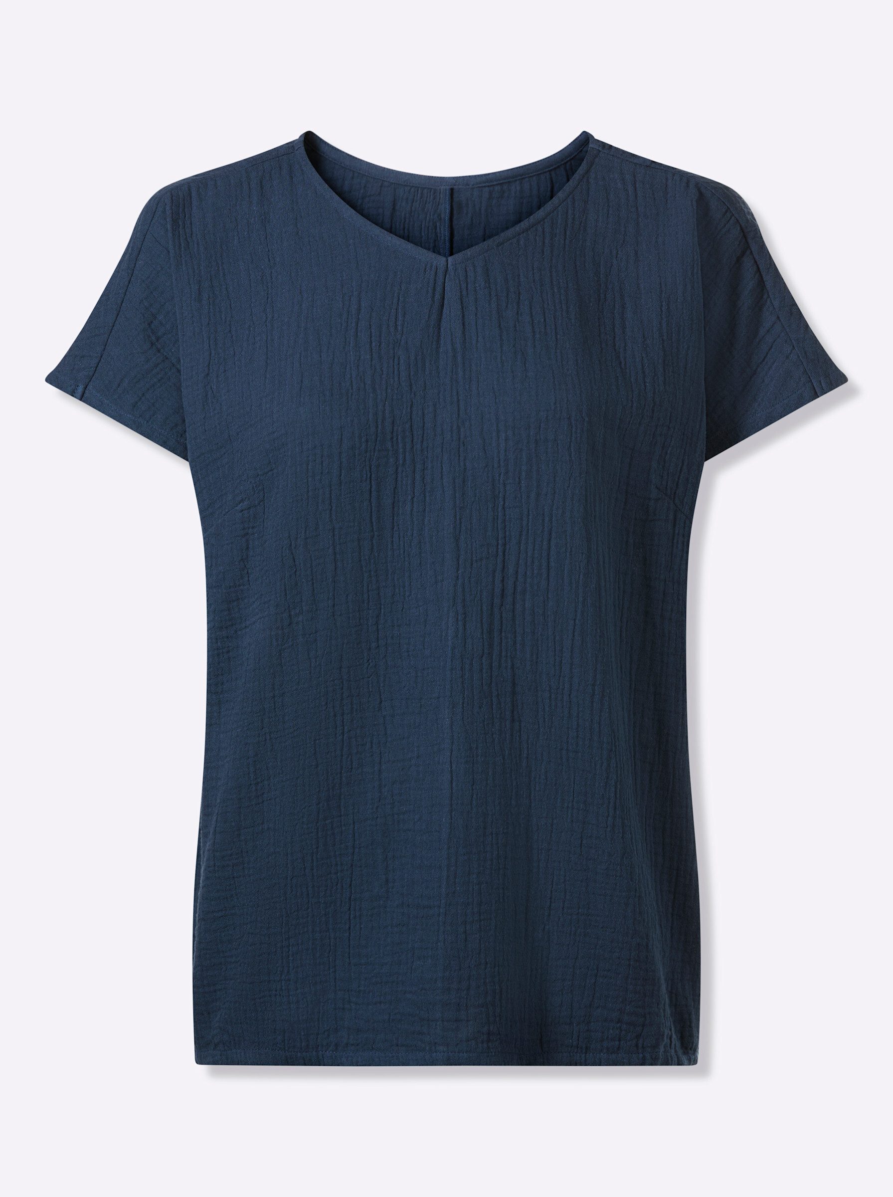 Klassische Bluse Schlupfbluse Kurzarm