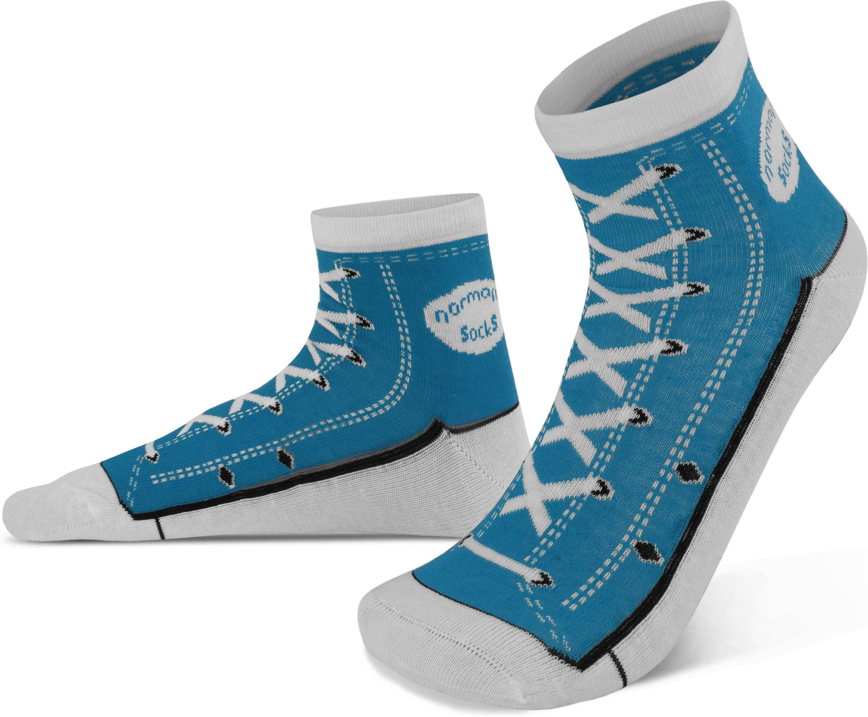 (4er-Set, 4 Basicsocken Blau Sitz normani passgenauer, faltenfreier im Socken 4 Paar Paar) Schuh-Design