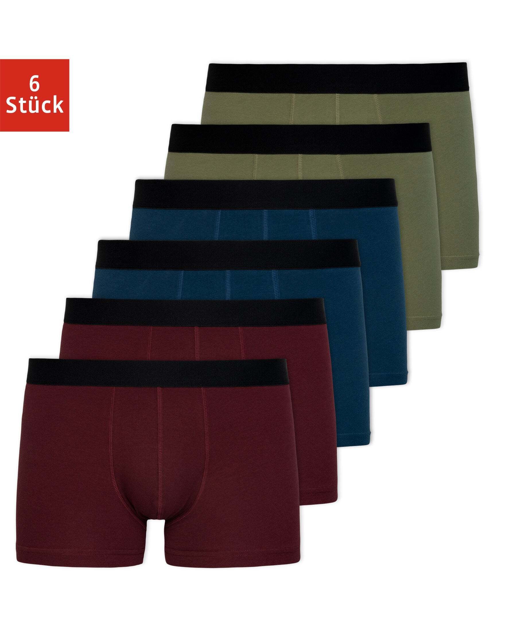 SNOCKS Boxershorts Enge Pants Herren Unterhose ohne Logo (6-St) aus Bio-Bau günstig online kaufen