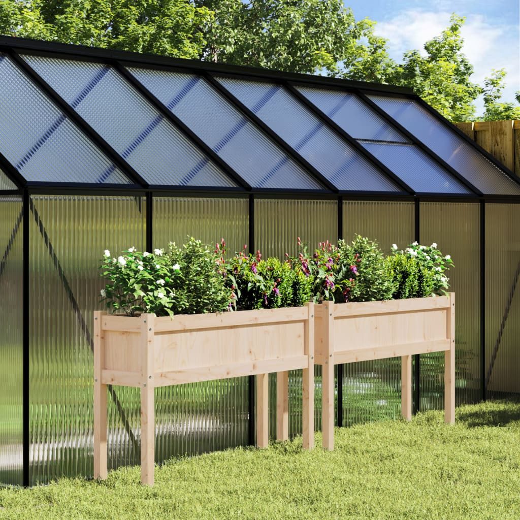 vidaXL Hochbeet 2 St65533ck Pflanzkübel Blumenkübel Pflanzcontainer Pflanzgefäße 2 Stk