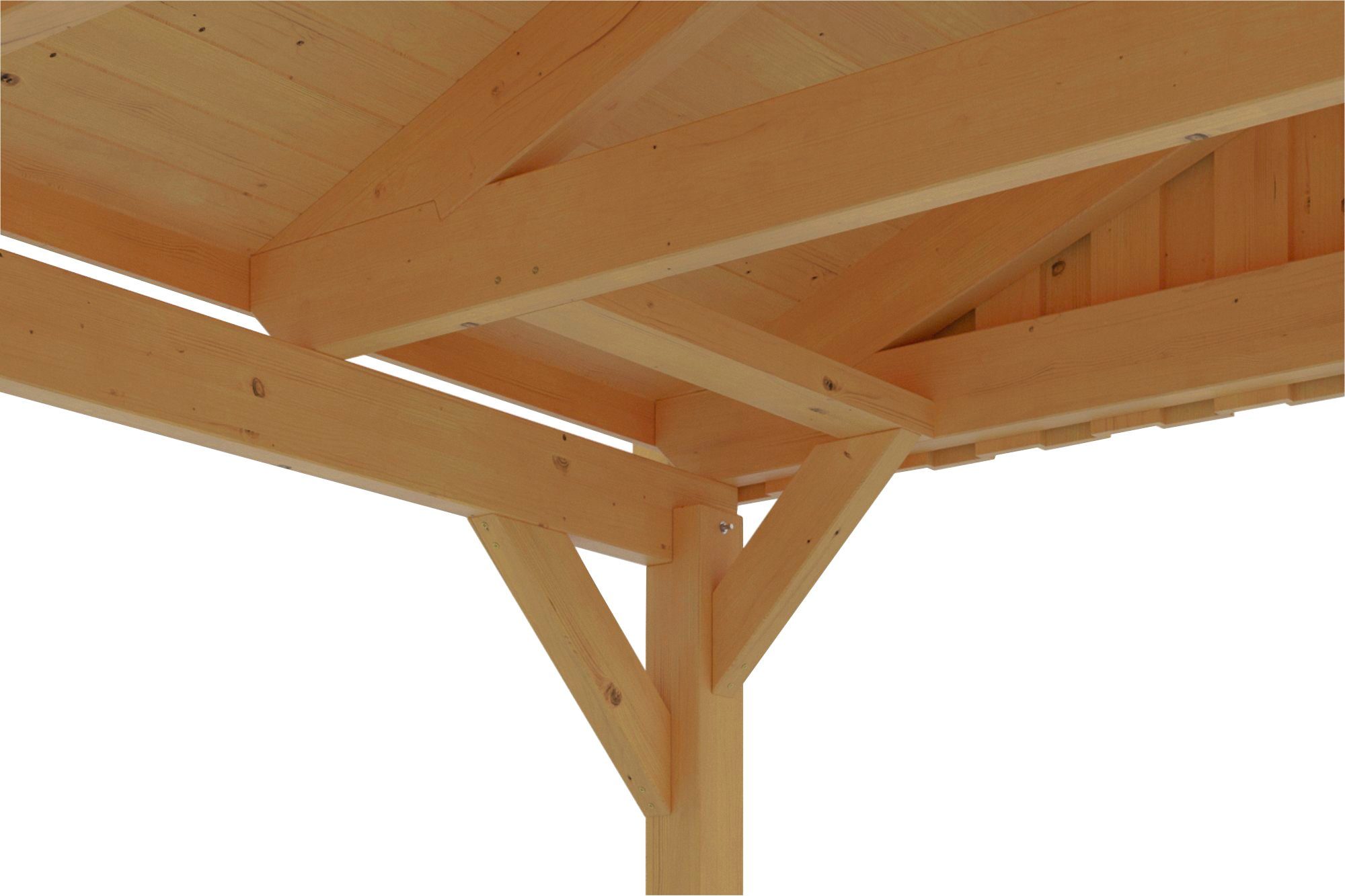Skanholz Einzelcarport Fichtelberg, BxT: 317x566 cm, 273 cm Einfahrtshöhe, mit schwarzen Schindeln