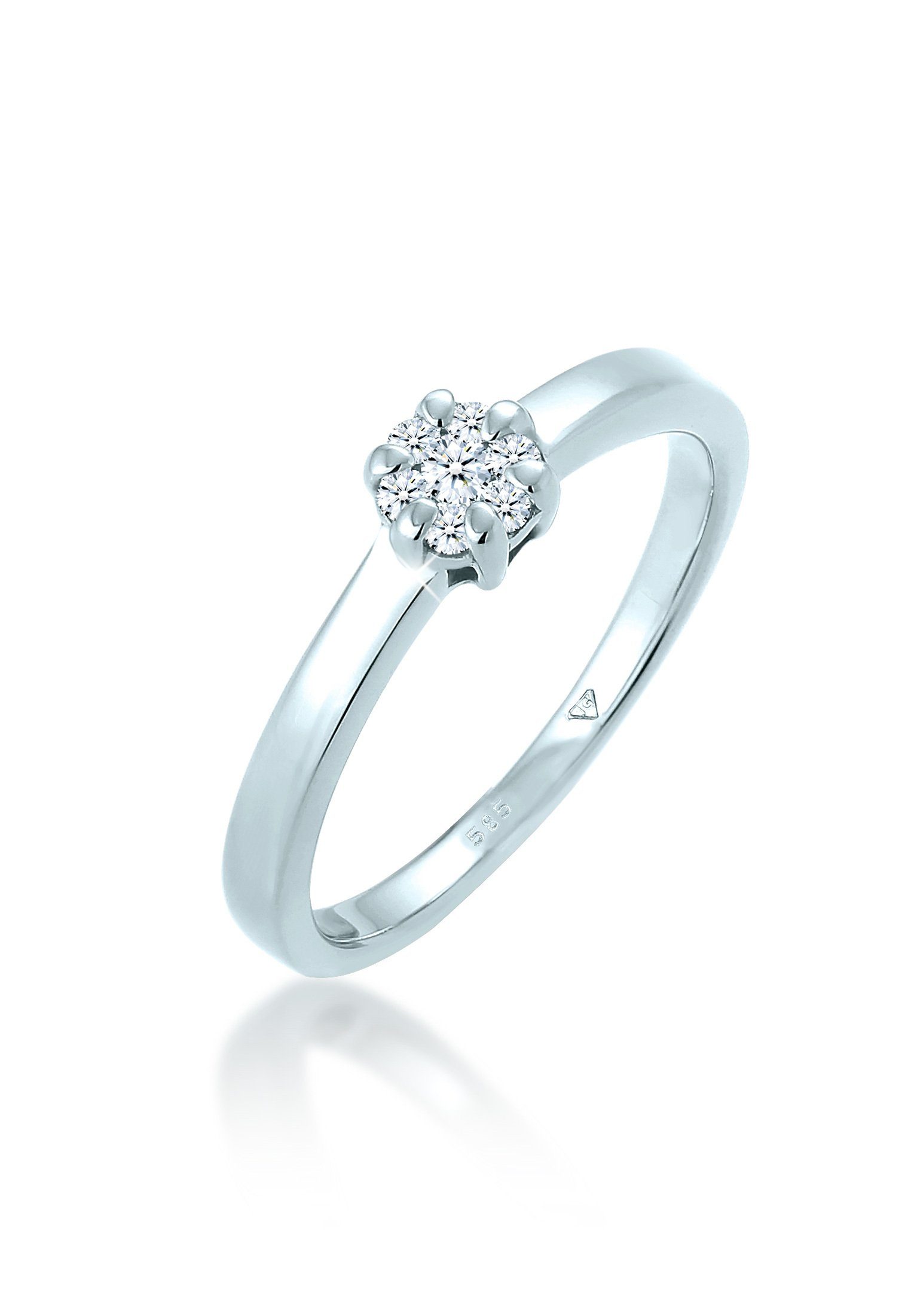 Elli DIAMONDS Verlobungsring »Verlobung Diamant 0.12 ct. Luxuriös 585  Weißgold« online kaufen | OTTO