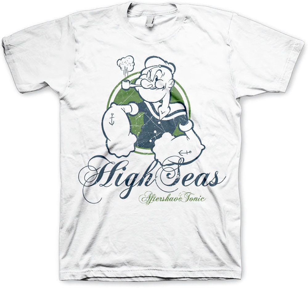 Popeye T-Shirt High Seas Aftershave Tonic Big Tall T-Shirt