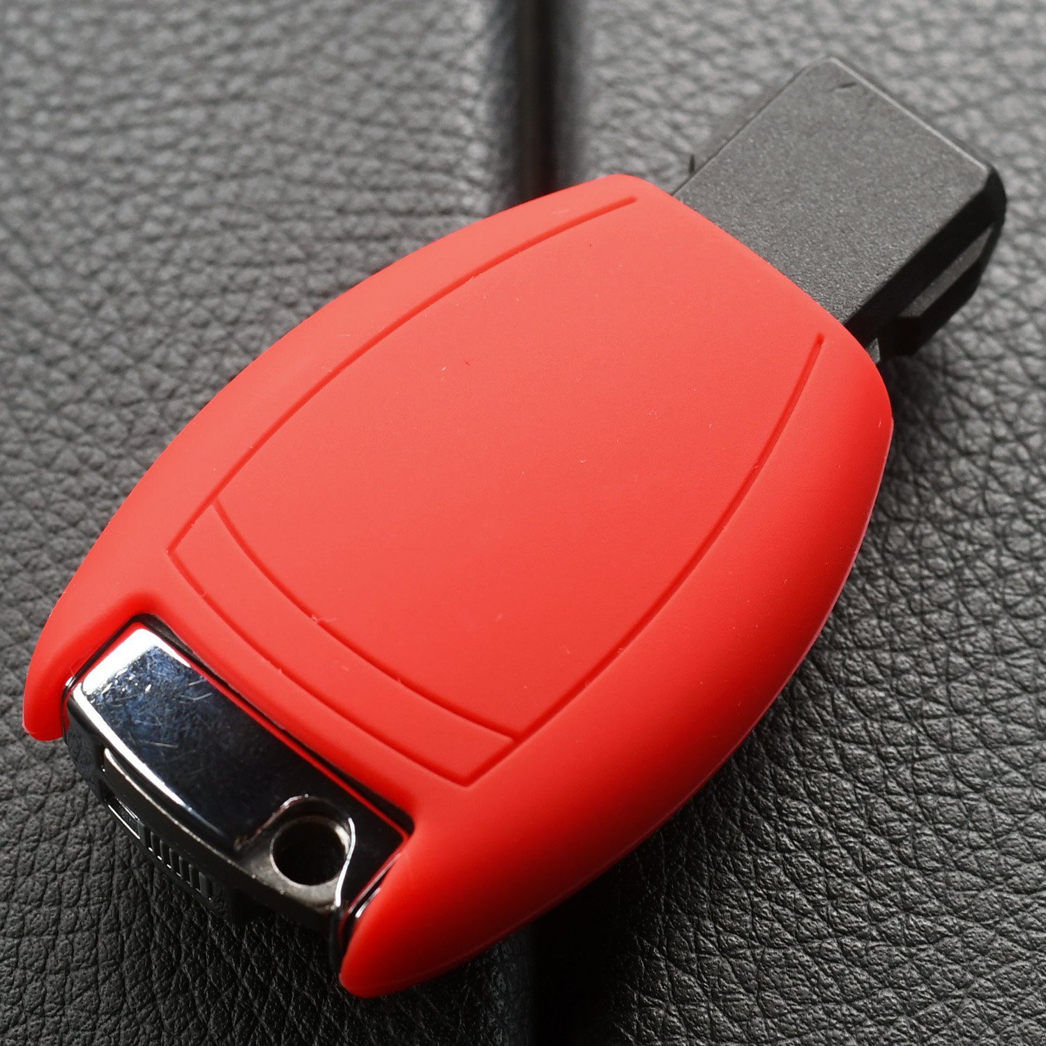 mt-key Schlüsseltasche Autoschlüssel Softcase C207 Rot, für CLA W246 W221 CLS S212 W212 Benz A207 Schutzhülle W176 W242 Silikon Mercedes 117