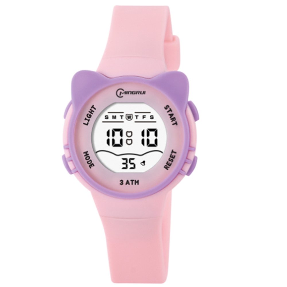 Digitaluhr Kinder Armbanduhr Katze Silikonuhr für Jungen Mädchen