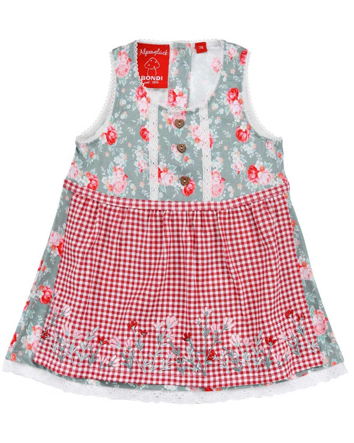 BONDI Dirndl Baby Mädchen Dirndl 'Blumenallover' 86846, Grün R