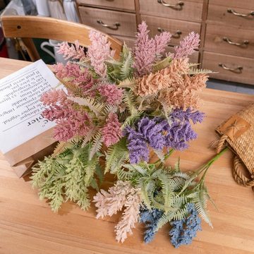 Kunstpflanze 6 Sträuße Trockenblumen, Sternblumen, Kunstblumen, Heimdekoration, AUKUU, Handblumen, Kunstblumen für die Wand (ohne Vase)