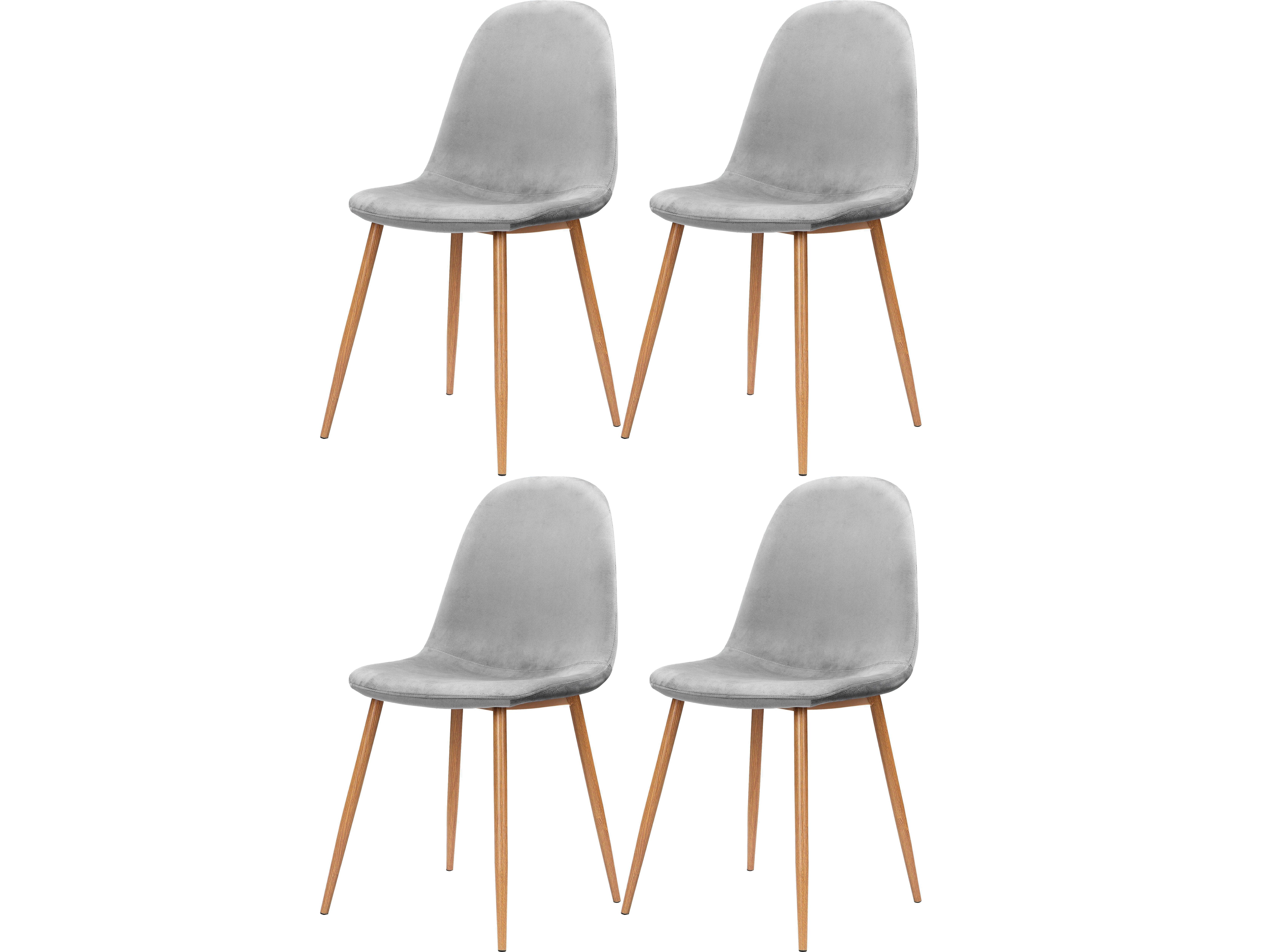 loft24 Essgruppe Matcha, (5-tlg), 1 Esstisch 120 cm, 4 Stühle, Sitzhöhe 48 cm