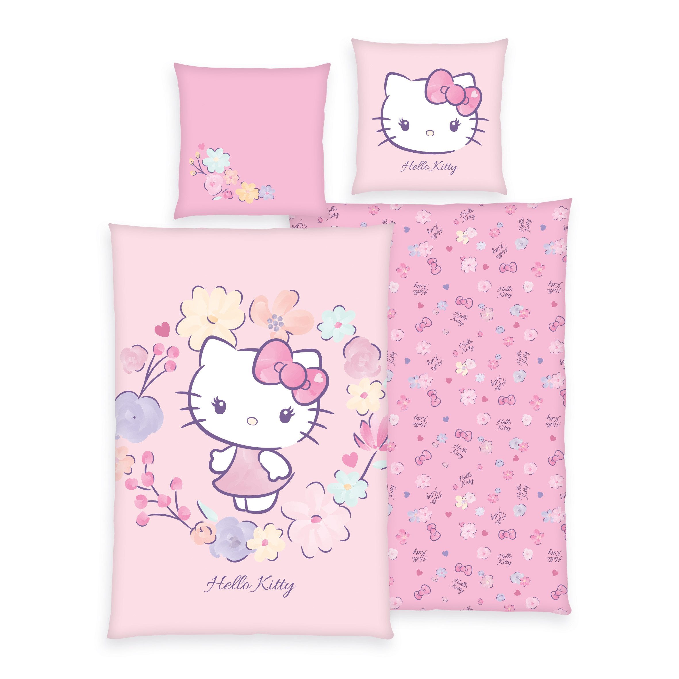 Babybettwäsche Hello Kitty BIO-Flanell-Bettwäsche GOTS 40x60 Hoteleinschl. /100x135