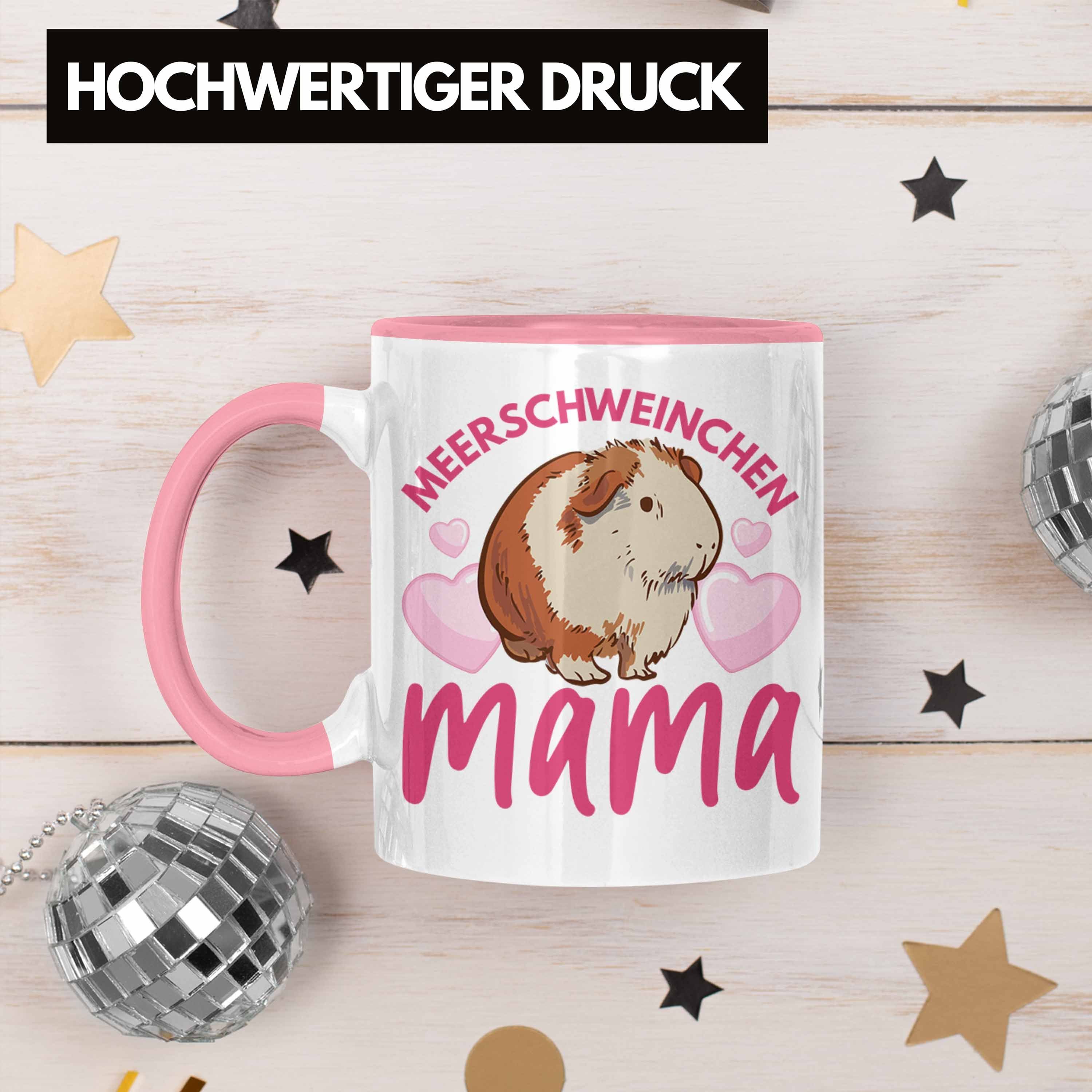 Trendation Rosa Mama Tasse Trendation - Meerschweinchen Mädchen Spruch Tasse Geschenk Muttertag