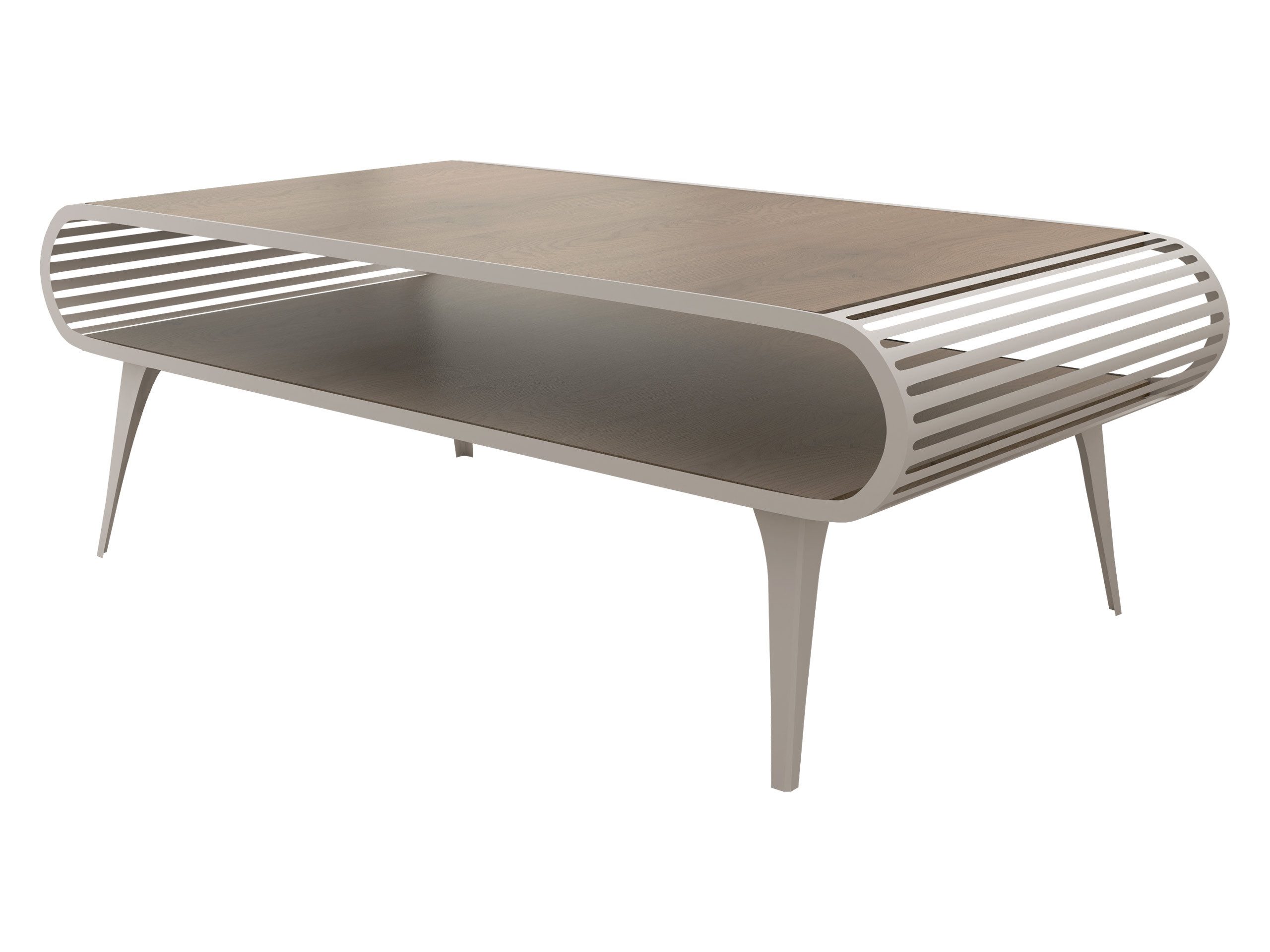 MIRJAN24 Couchtisch Aristo Cashmere (mit Einlegeboden), 120x60x44 cm