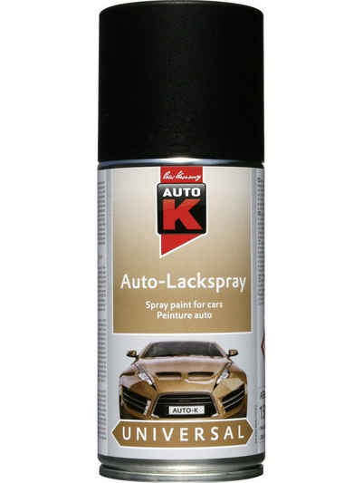 Auto-K Sprühlack Auto-K Lackspray universal schwarz matt 150ml