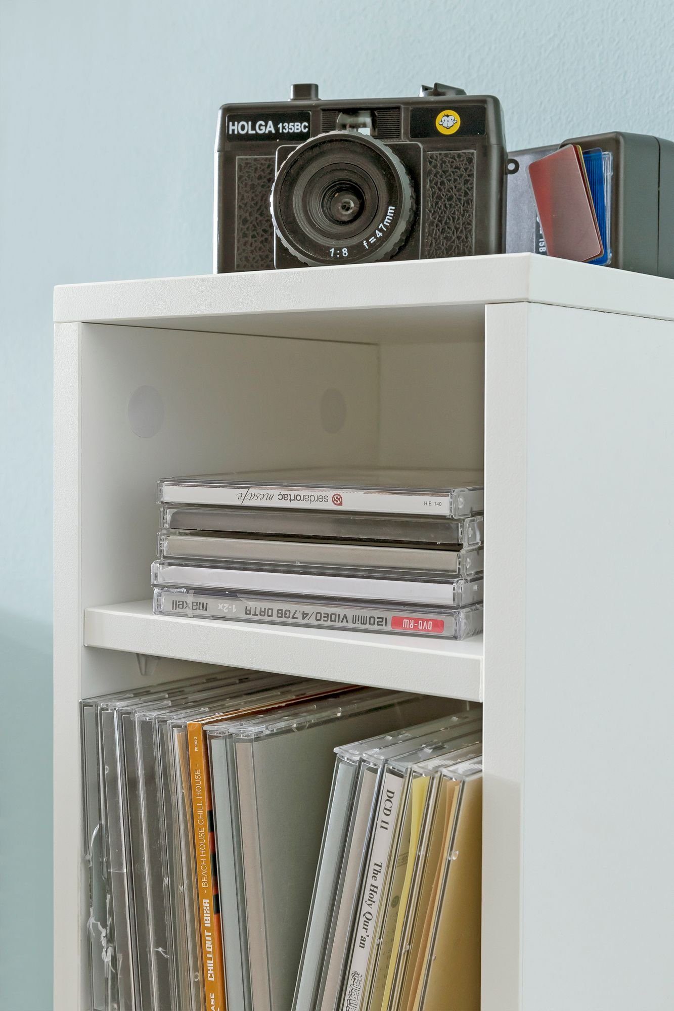 KADIMA DESIGN Bücherregal CD-Regal Modernes mit Fächern für CDs DVDs 6 Holz, Standregal &