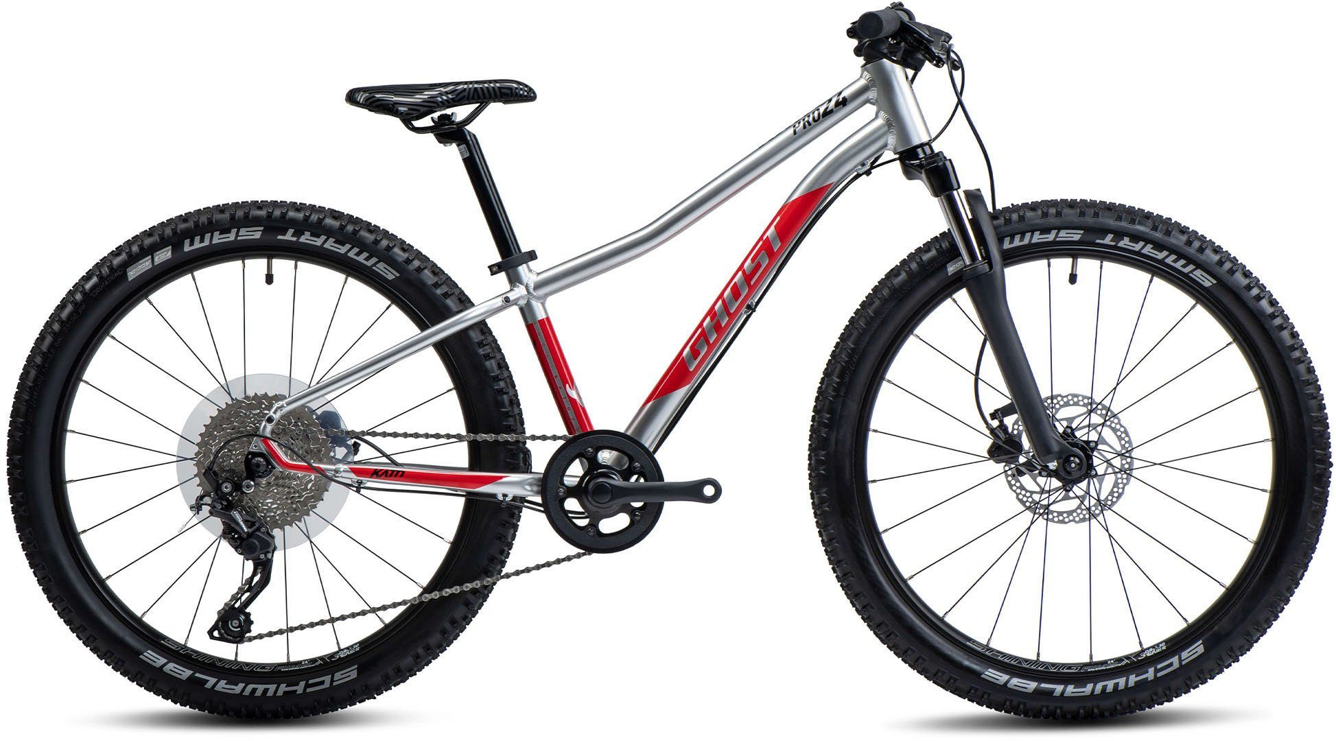 Ghost Mountainbike Kato 24 Pro, 10 Gang Shimano Deore RD-M600 Schaltwerk, Kettenschaltung, für Damen und Herren, Kettenschaltung