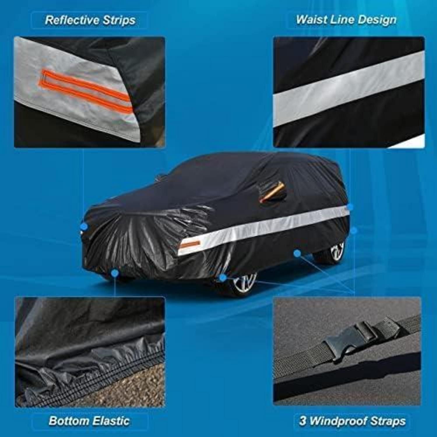 LuxusKollektion Autoplane Autoabdeckung 10 Passend für Nissan Qashqai(2007-2023) Schwarz