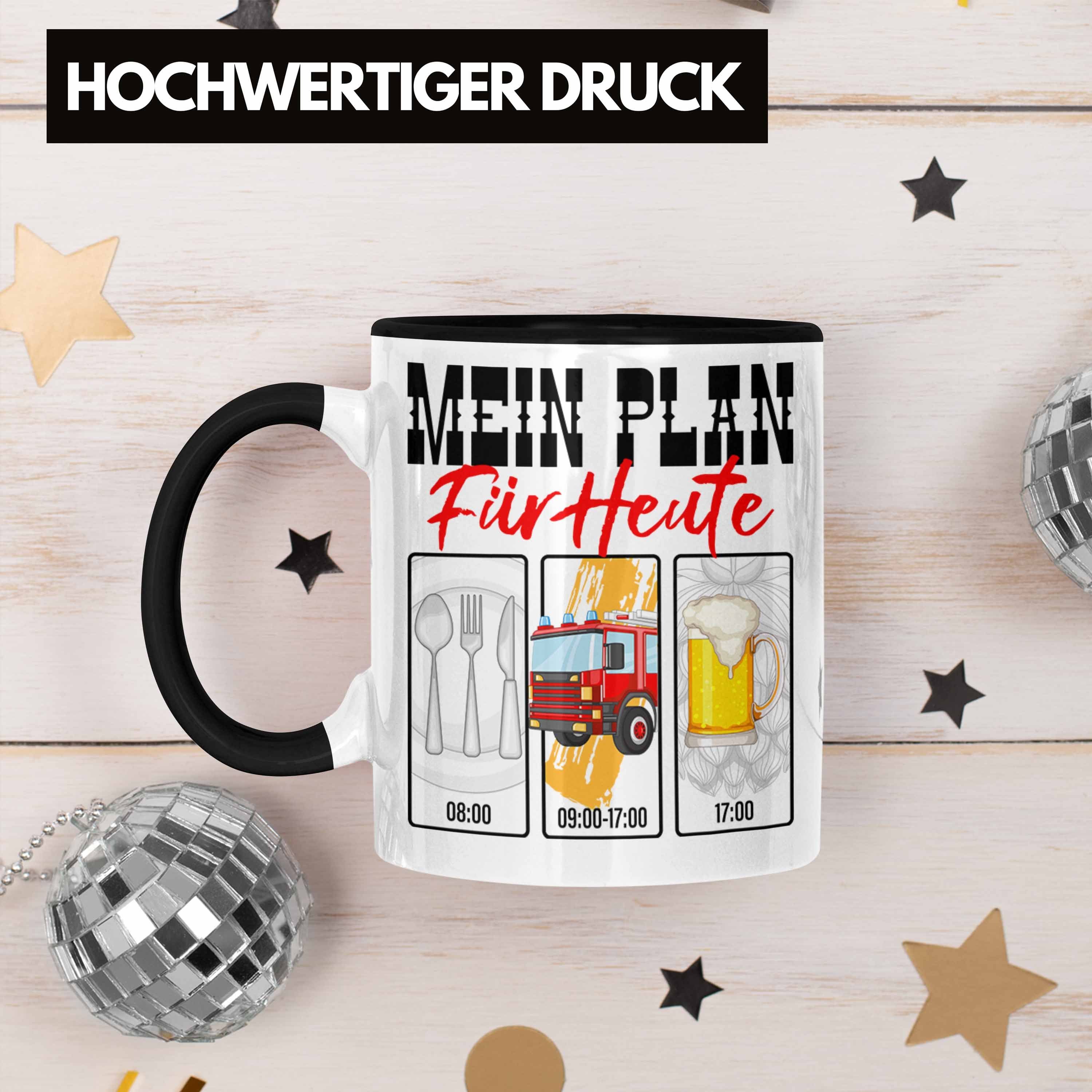 Trendation Tasse Trendation Tasse Geschenk Grafi Feuerwehr Feuerwehrmann - Schwarz Lustiges für