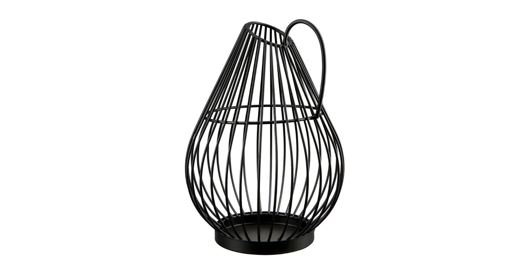 GILDE Dekovase Metallvase für Trockenblumen 21cm, Stockholm