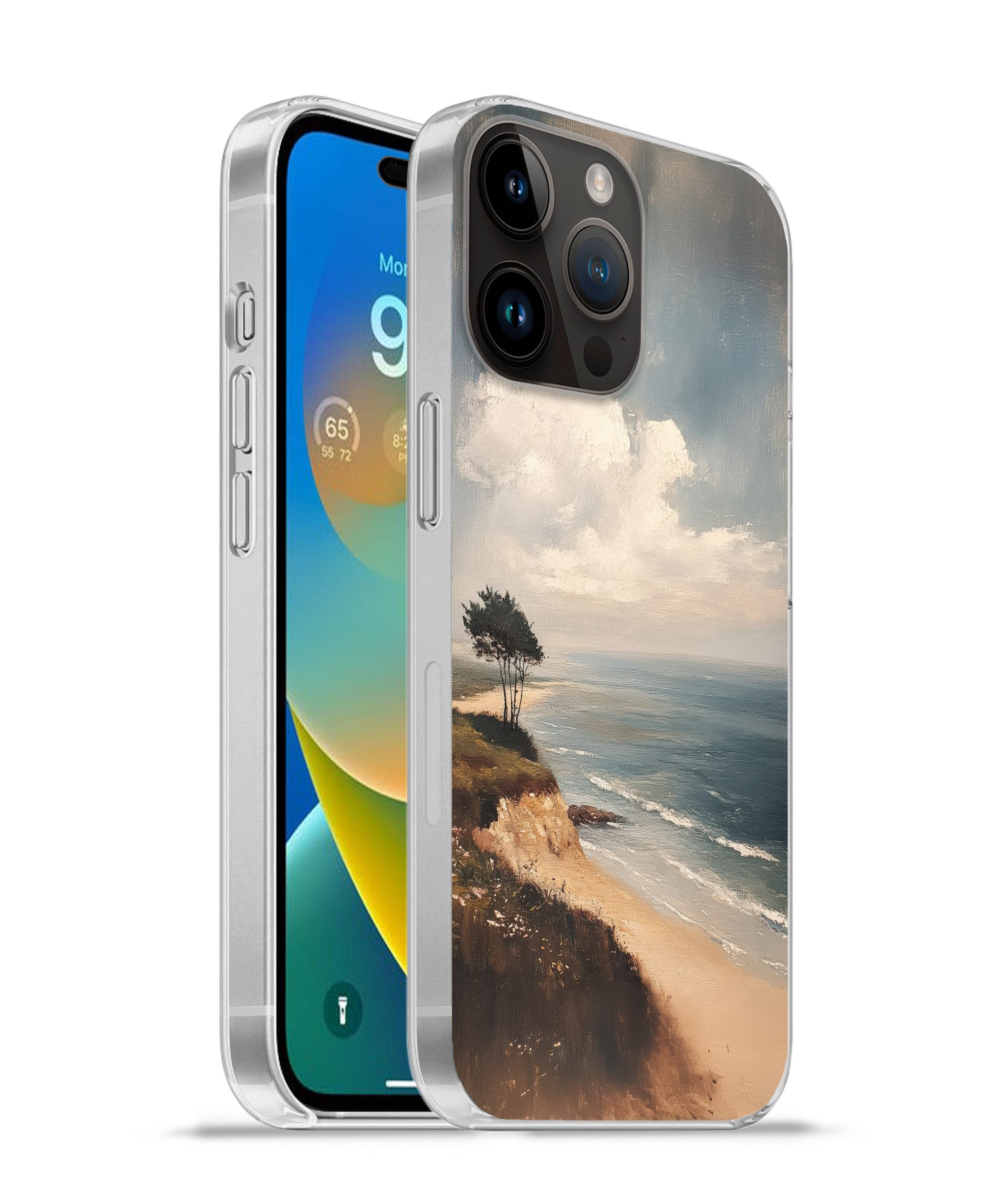 MuchoWow Handyhülle für Apple iPhone 14 Pro Max Klippe - Meer - Baum, Smartphone-Bumper, Print, Handy Schutzhülle Dünn