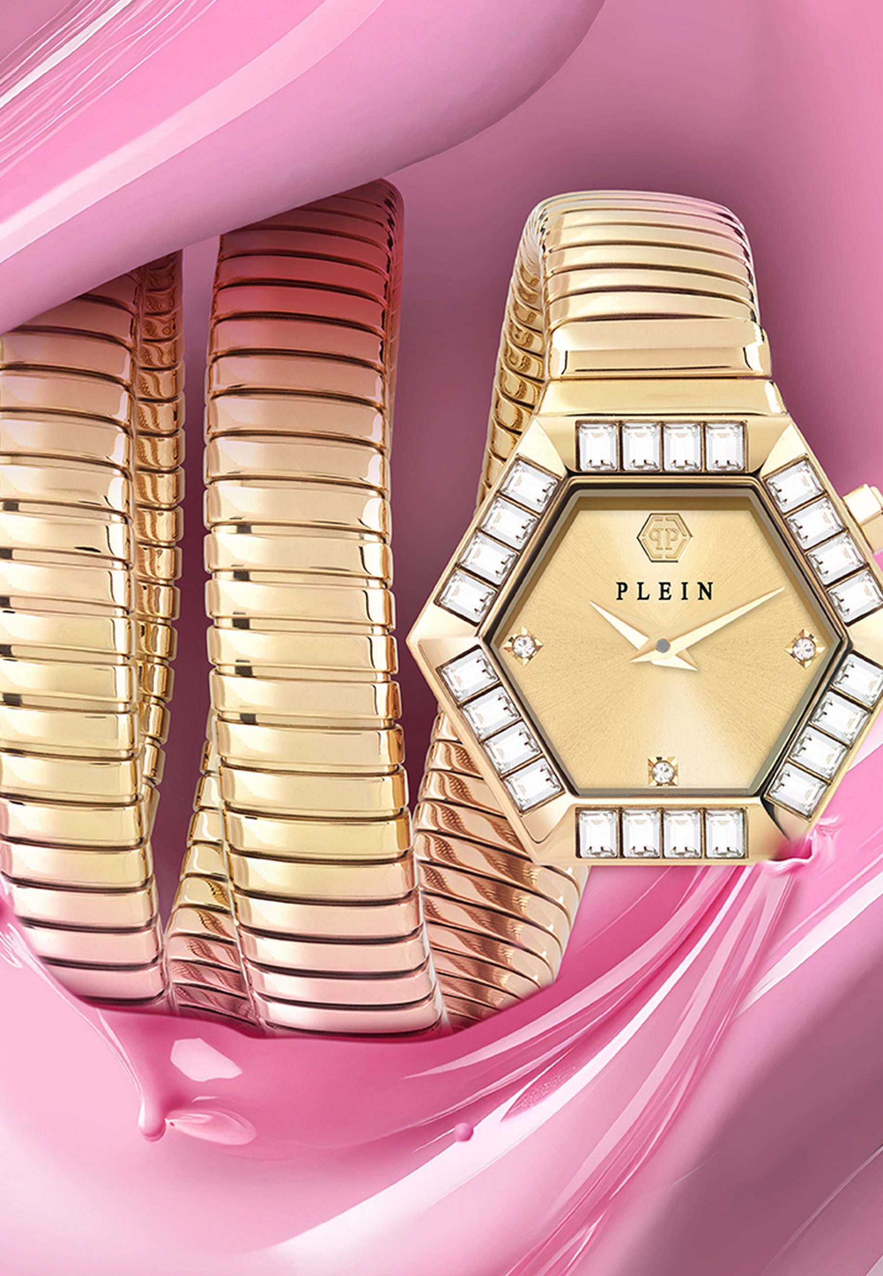 PHILIPP PLEIN Quarzuhr SNAKE HEXAGON, (1-tlg., Not a set – not applicable to this product), 2 Hände Quarz