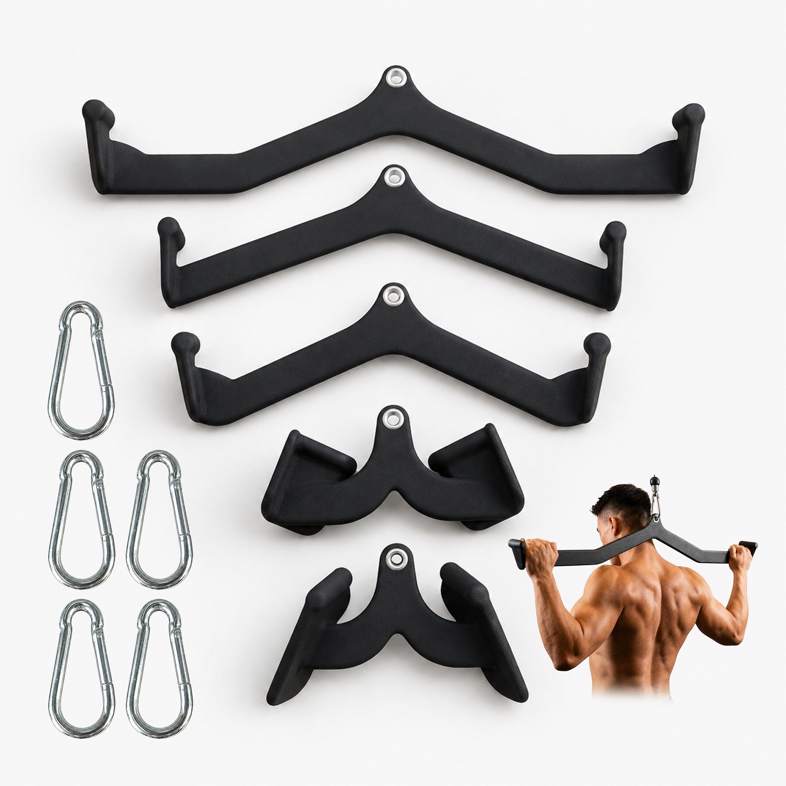 relaxdays Trainingshilfe Latzugstange 5er Set