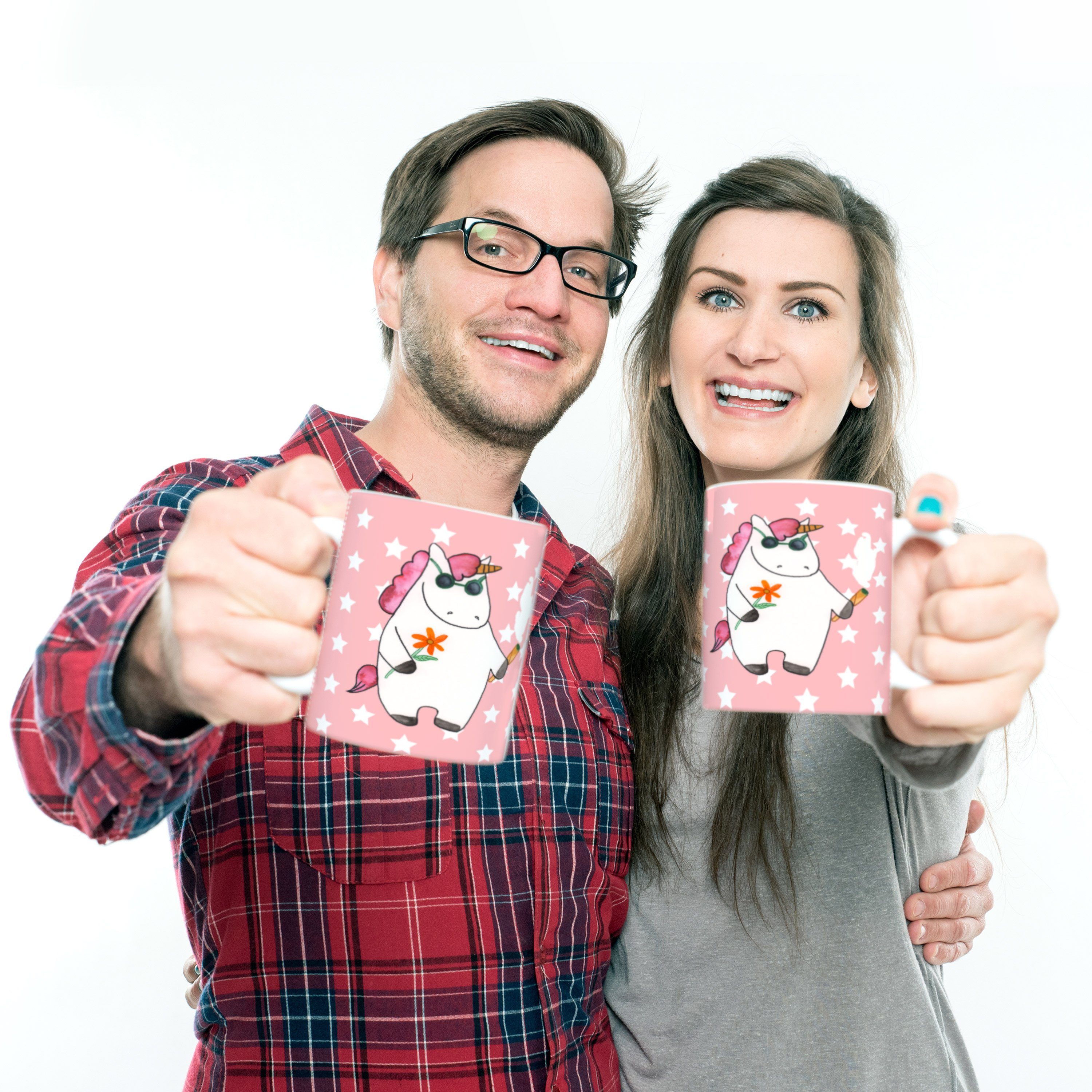 Mr. & Mrs. Kunststoff - - Geschenk, Kunststoff T, Kinderbecher Panda Kaffeetasse, Pastell Woodstock Einhorn Rot