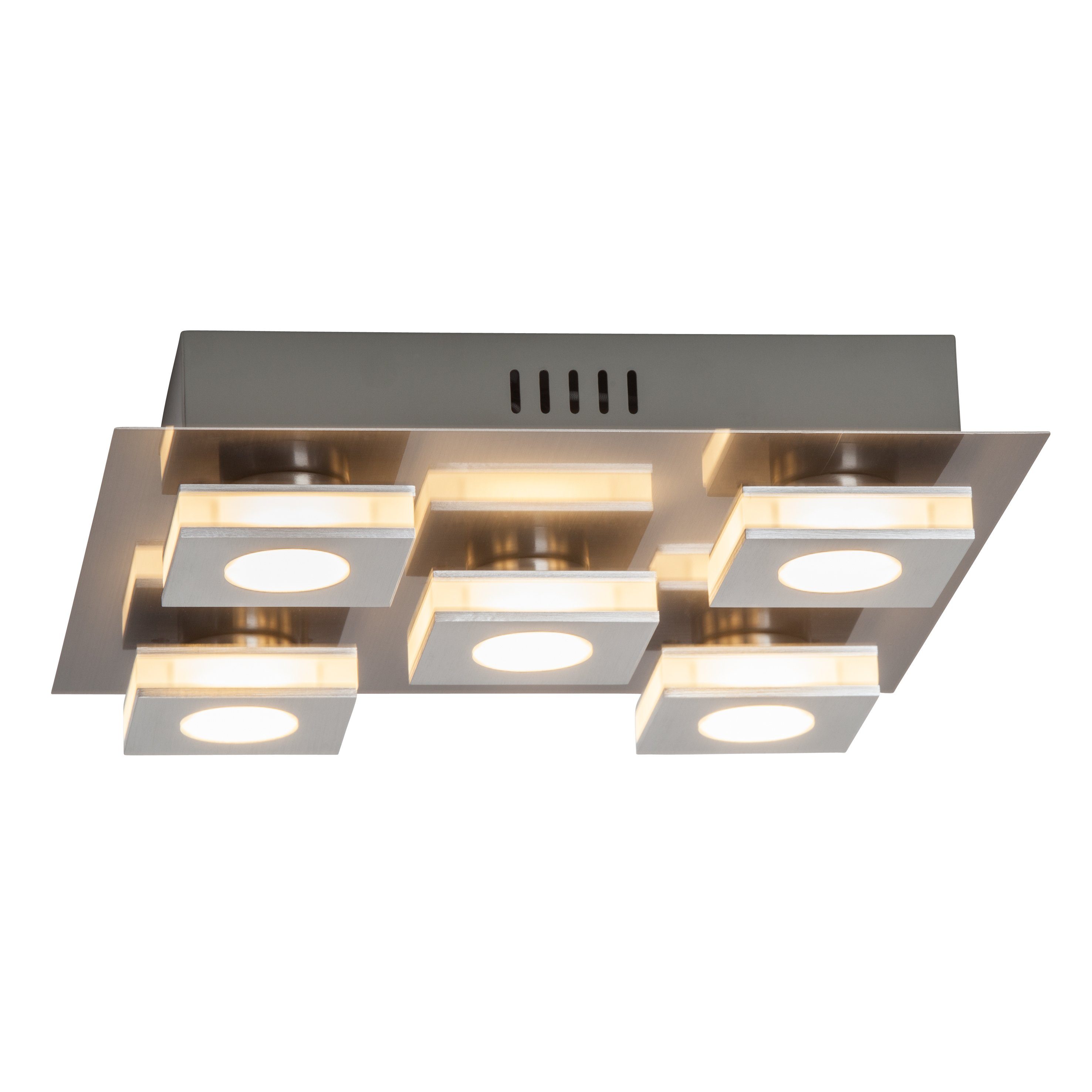 brilliant leuchten transit led wand und deckenleuchte 5 flammig nickel alu nickel alu