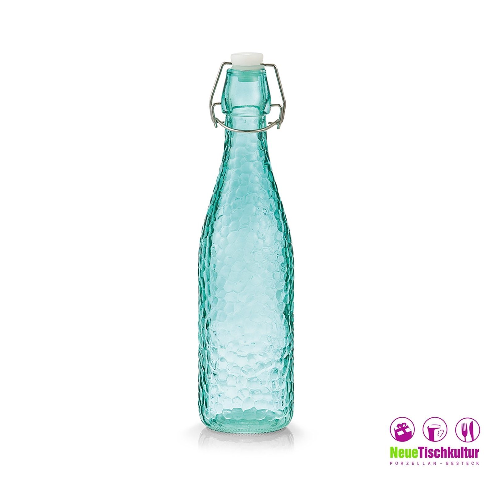 Vorratsglas Bügelverschluss Aqua, mit Glasflasche Glas Neuetischkultur