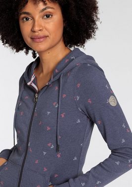 KangaROOS Kapuzensweatjacke mit trendigem Alloverdruck