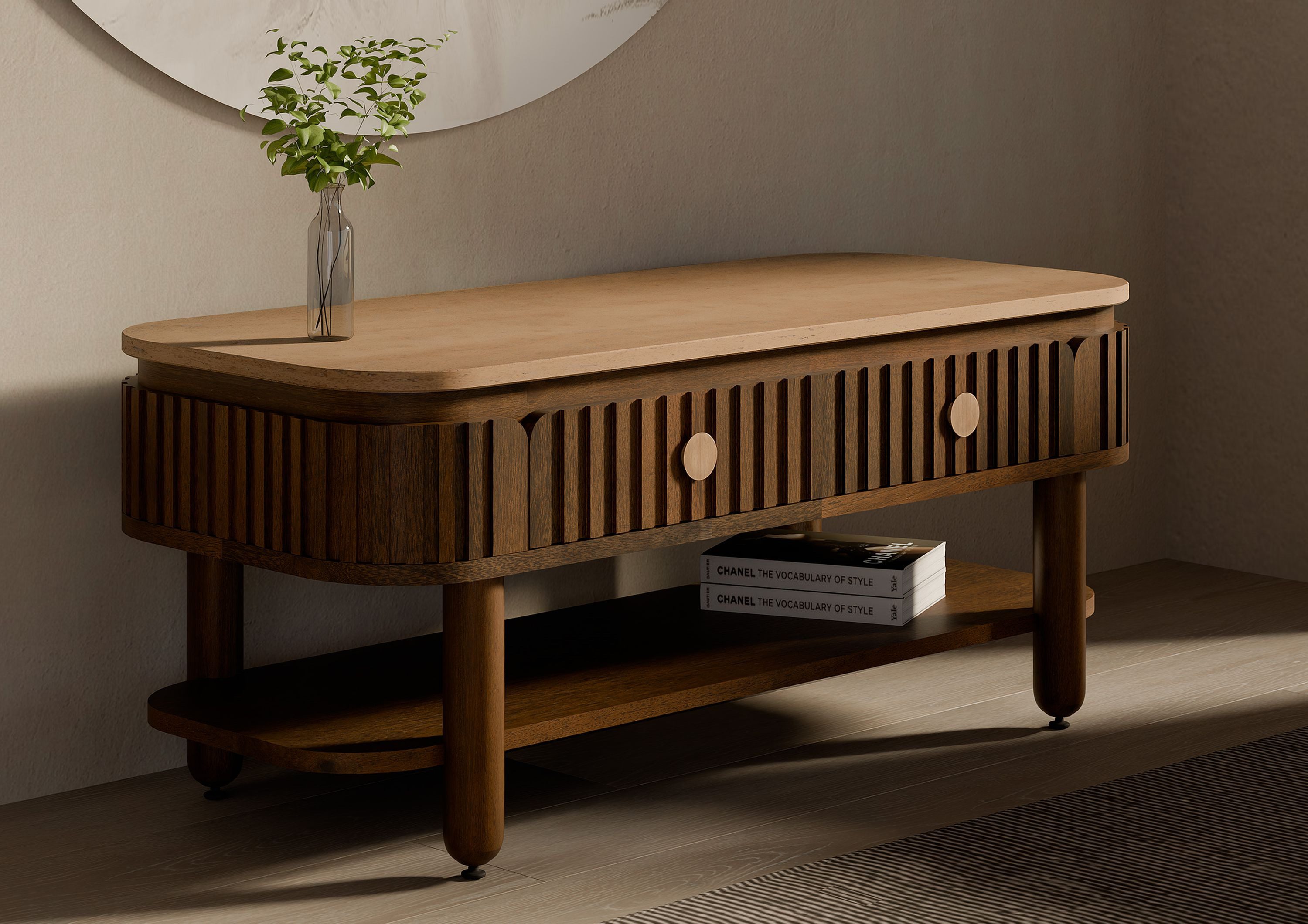 Massivmoebel24 Couchtisch KYOTO (Massivholz, Massivholztisch), Mango 120x50x45 braun geölt KYOTO #117