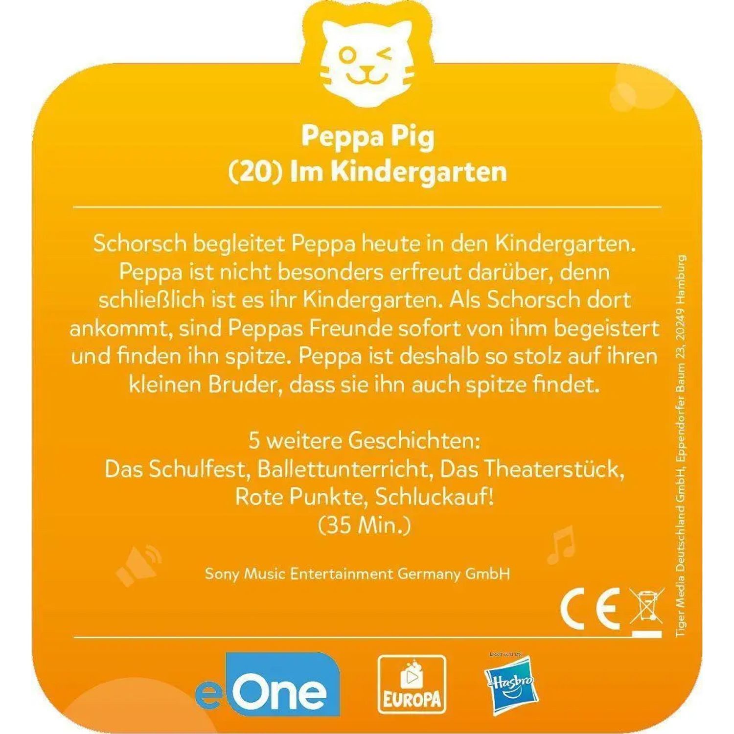 Tiger Media Deutschland GmbH Hörspiel tigercard - Peppa Pig - 20 - Im Kindergarten