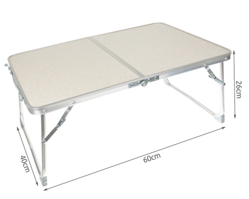 Trizand Campingtisch Klappbarer Campingtisch (Spar-Set, platzsparend), Lässt sich in Sekunden zu einem handlichen Koffer falten