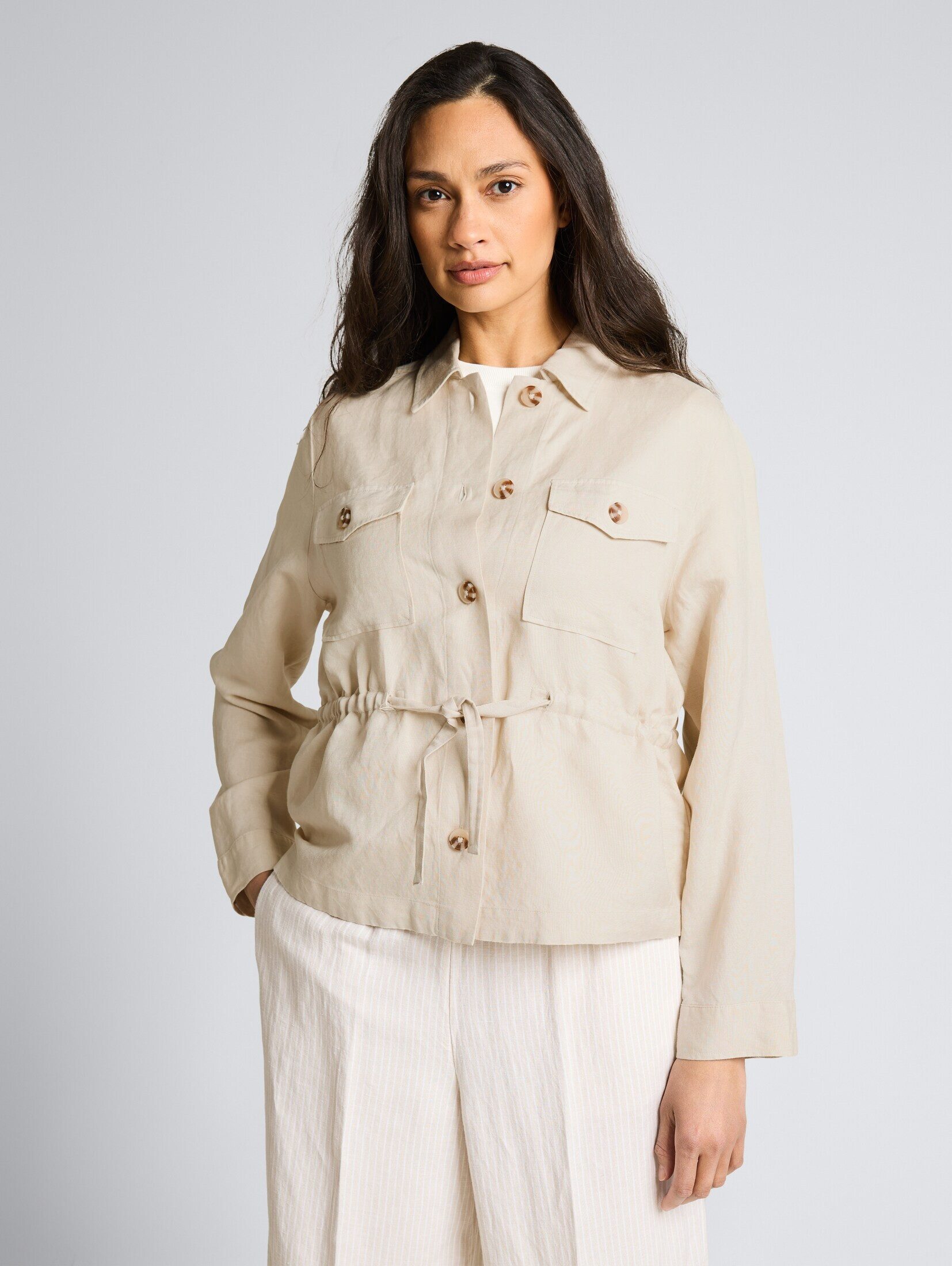 TOM TAILOR Jackenblazer Blazer Regular Fit Jacke mit Leinenanteil