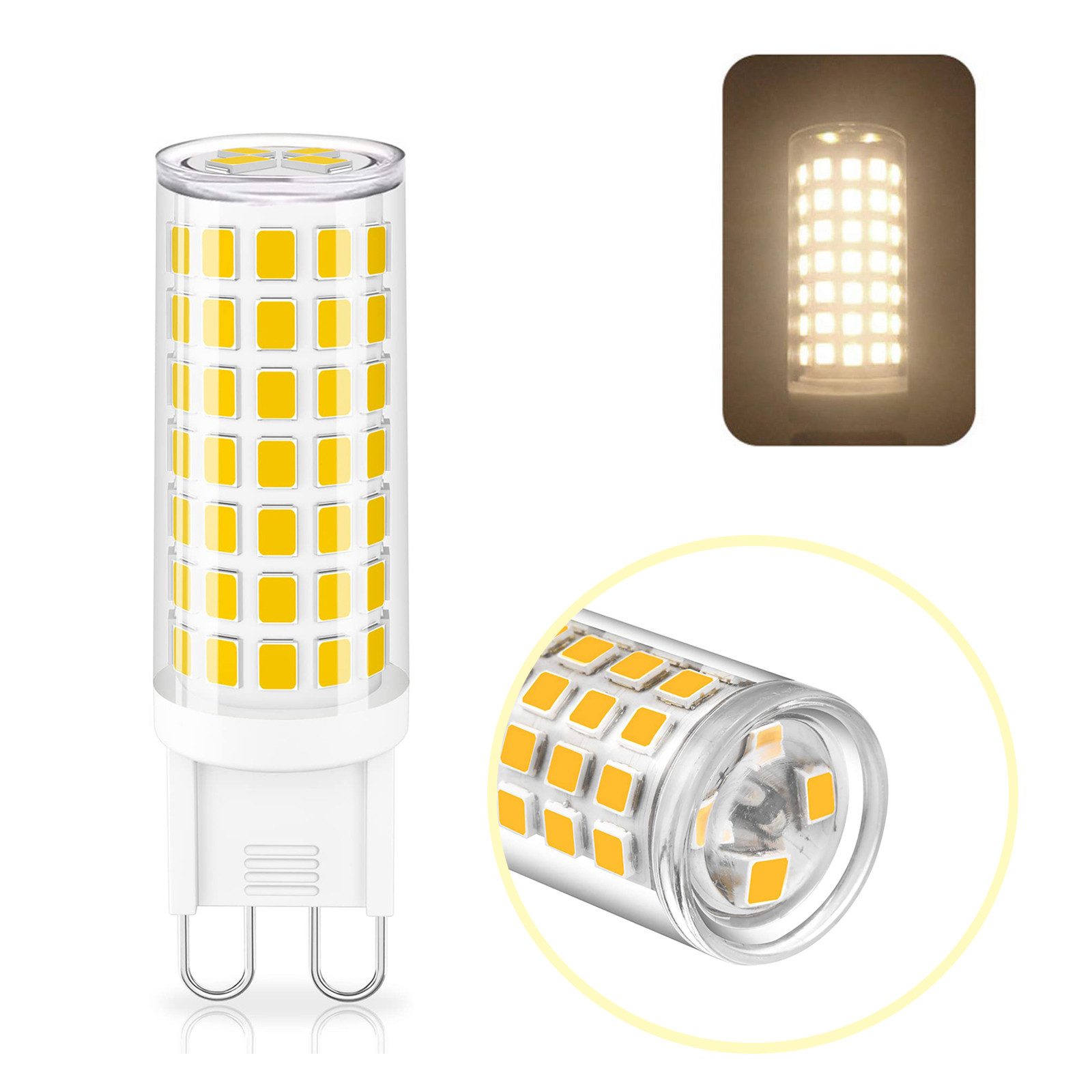 MUPOO LED-Leuchtmittel G9-LED-Glühbirne,Stiftsockel,6W,600LM, 1 St. günstig online kaufen