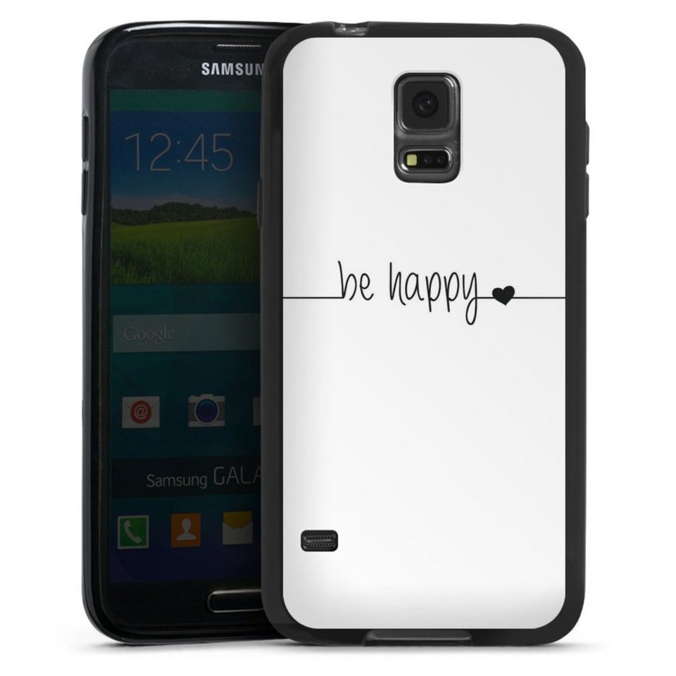 Deindesign Handyhulle Be Happy Weisser Hintergrund Samsung Galaxy S5 Neo Hulle Statement Spruche Spruch Online Kaufen Otto