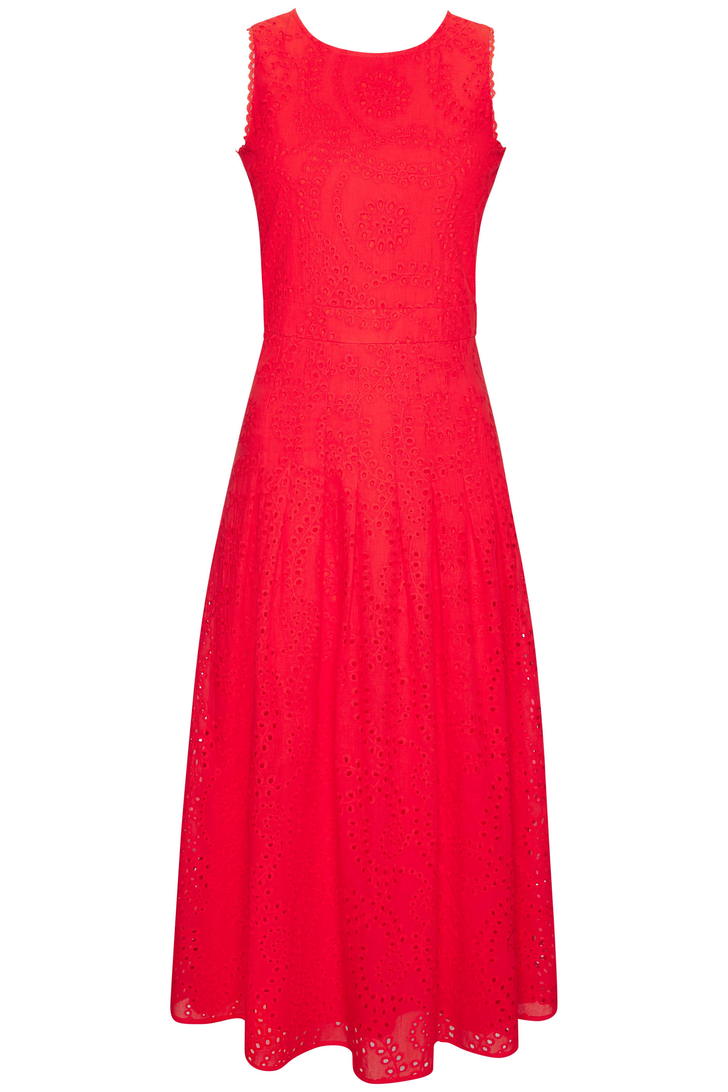 Buffalo Spitzenkleid in Maxilänge, Eyelet, modische Lochstickerei, elegant