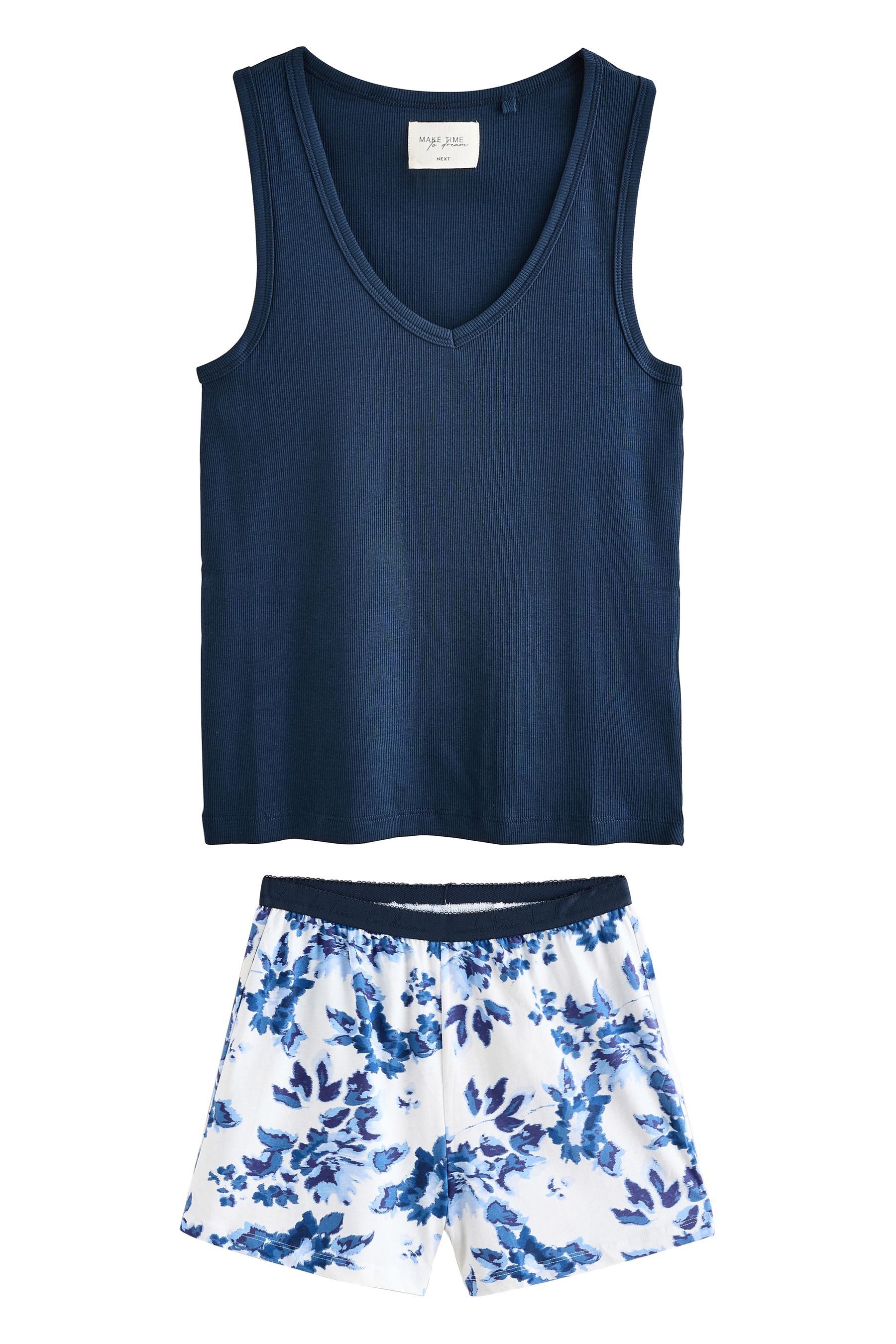 Next Pyjama Geripptes Pyjama-Set mit Top und Shorts (2 tlg) günstig online kaufen