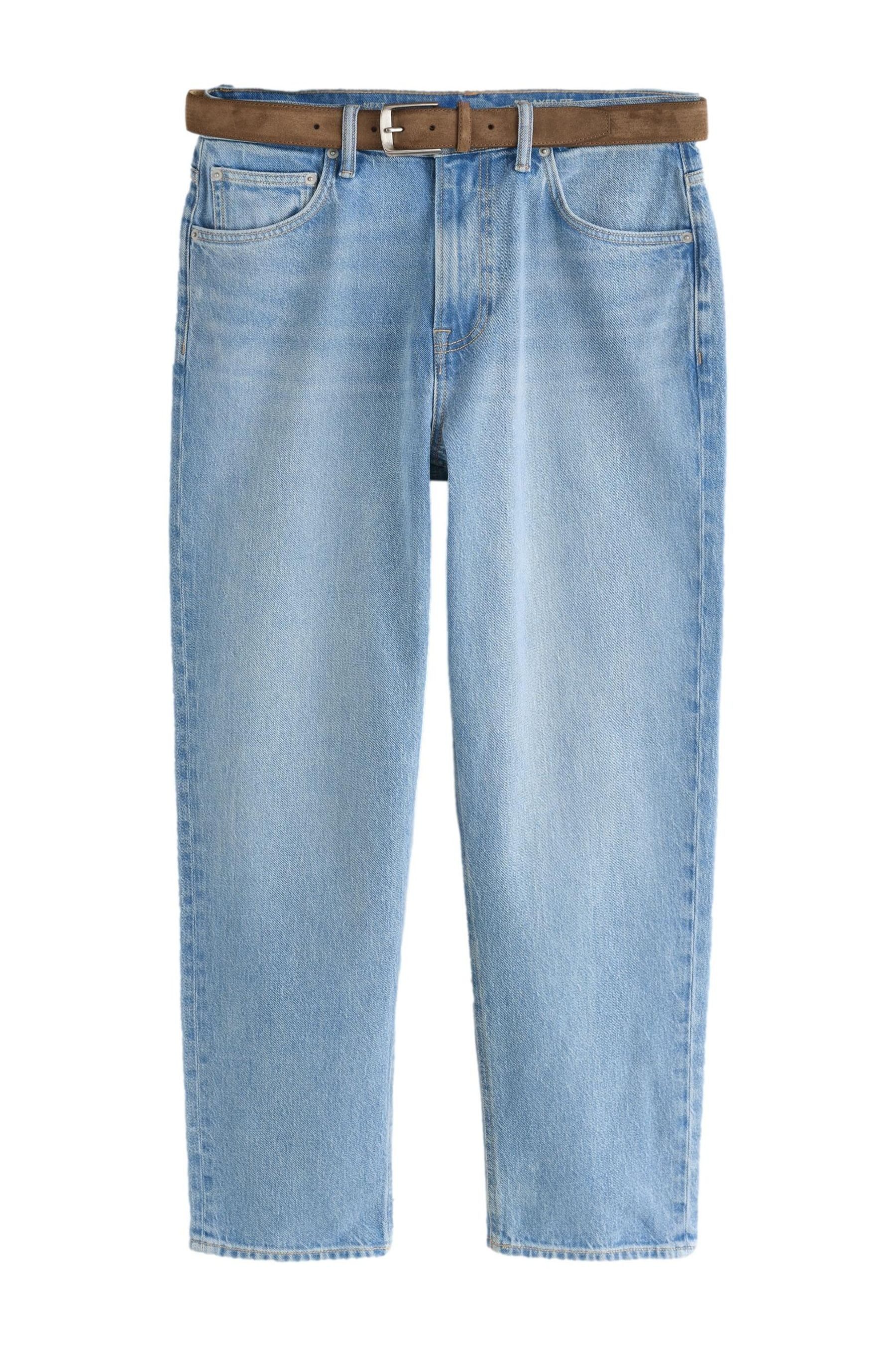Relax-fit-Jeans Relaxed Fit Jeans mit Gürtel