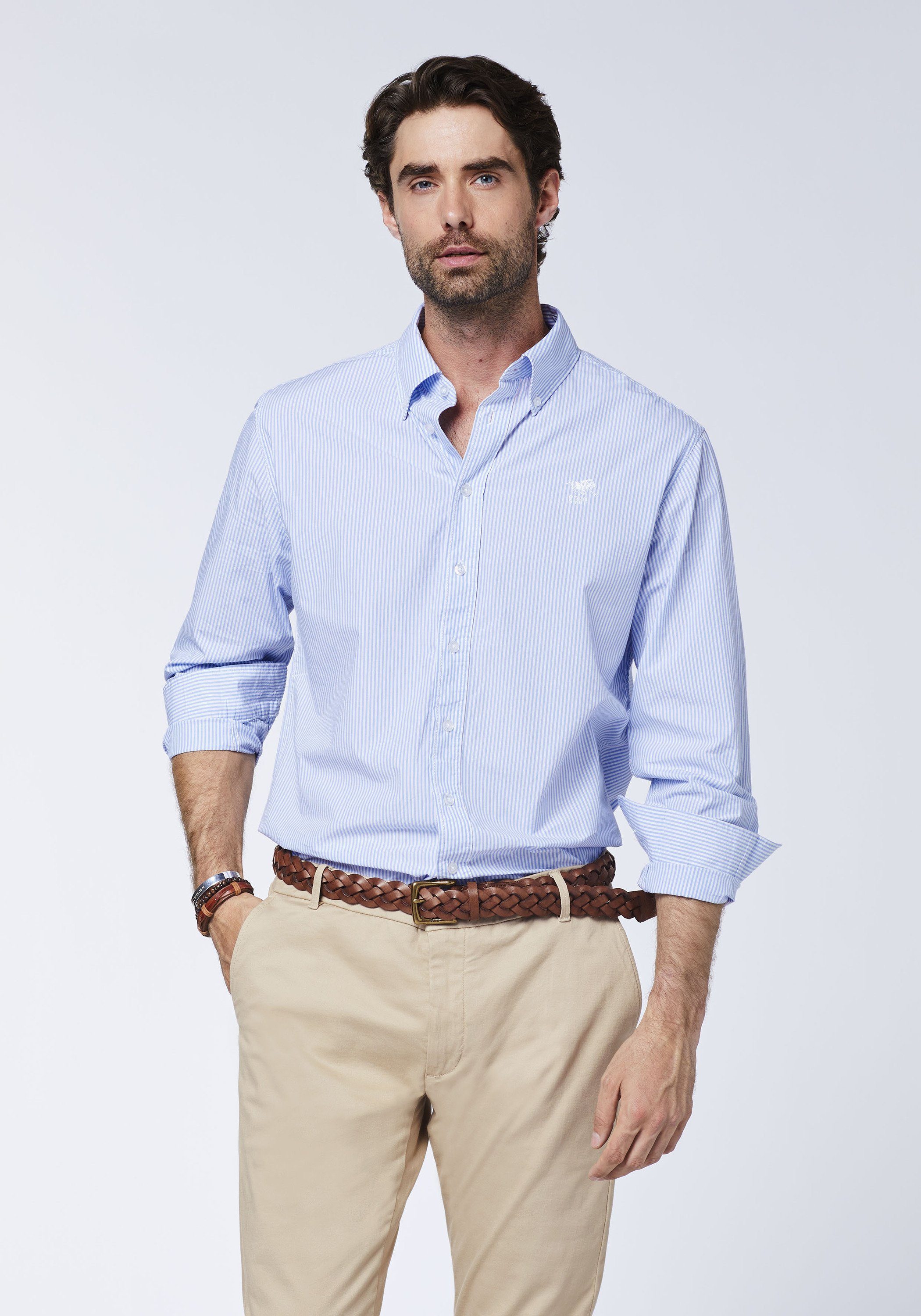 Polo Sylt Langarmhemd im Streifen-Look