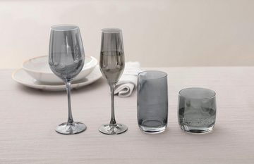 Luminarc Whiskyglas Trinkglas Shiny, Glas, Gläser Set, farblich beschichtet, 4-teilig