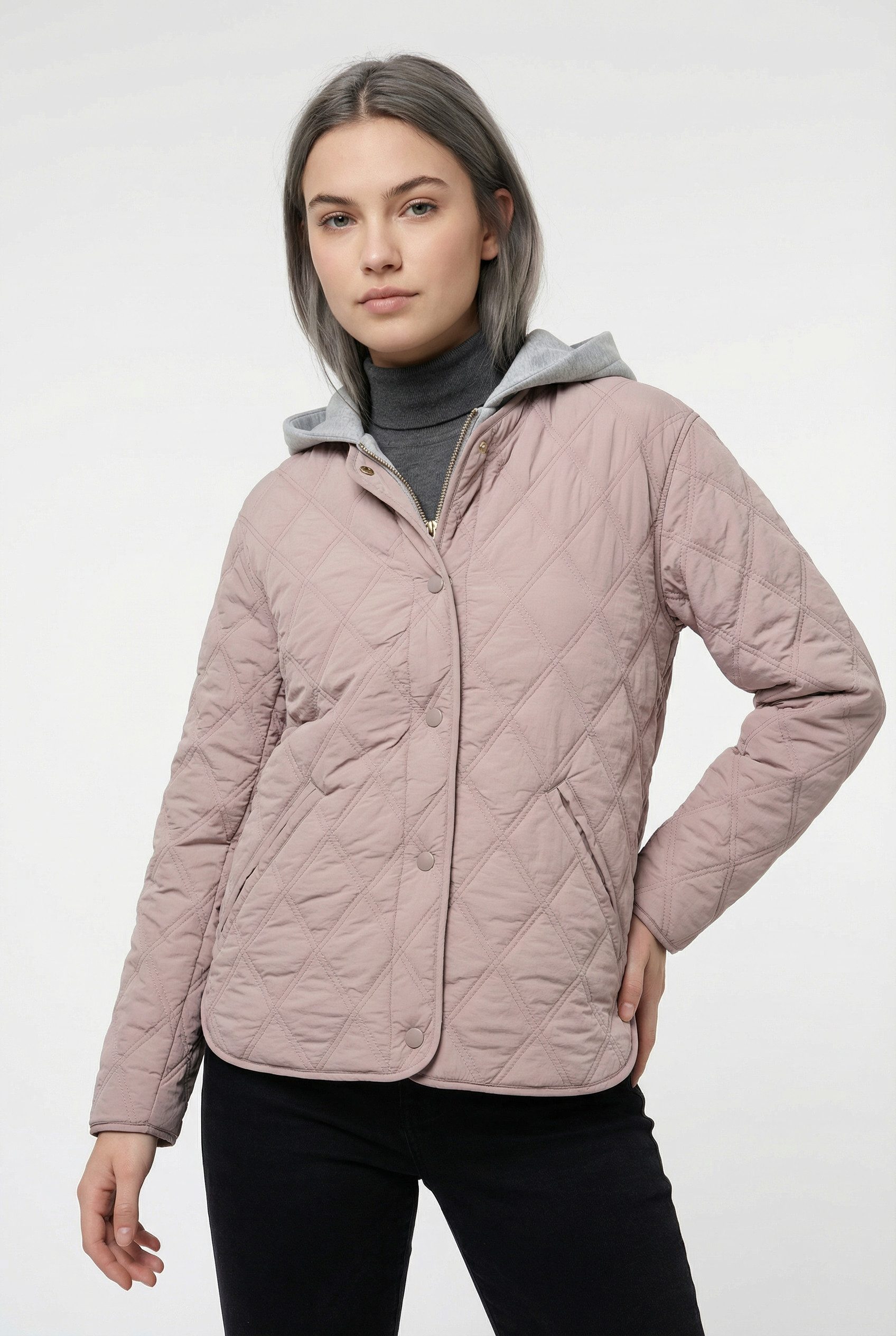 ONLY Steppjacke ONLRISSO LIFE HOOD QUILT JACKET CC OTW mit abnehmbarer Kapuze