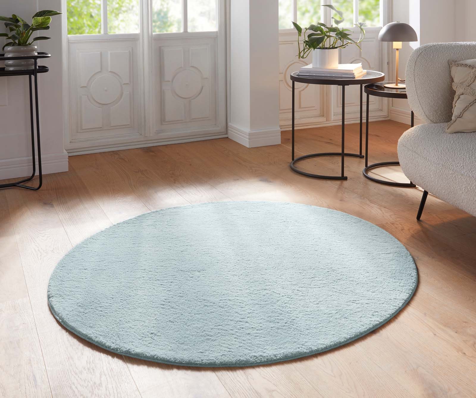 TaraCarpet Teppich Supersoft Kurzflorteppich Fiona Uni, rund, Höhe: 19 mm, günstig online kaufen