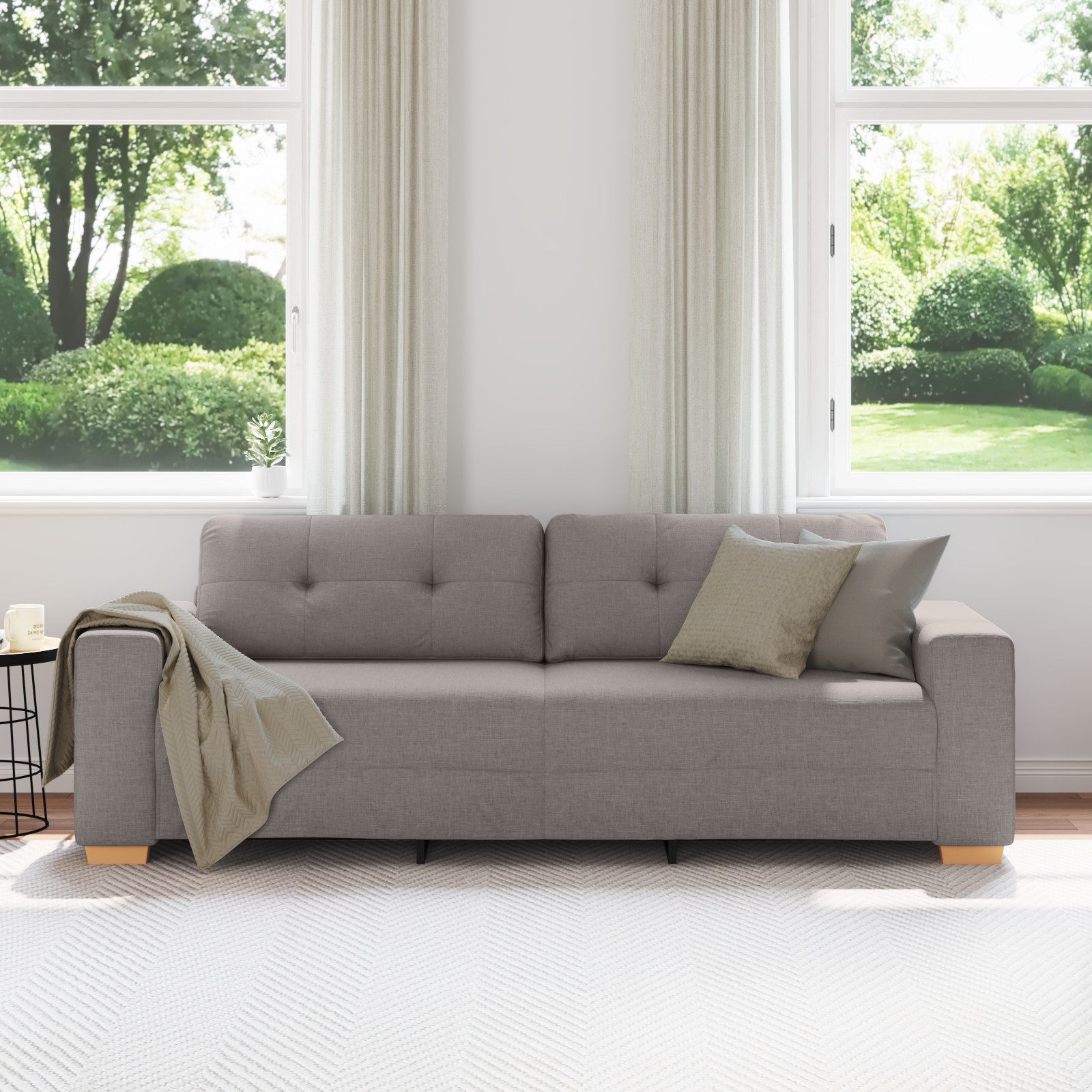 vidaXL Sofa Sofa 3-Sitzer Taupe 180 günstig online kaufen