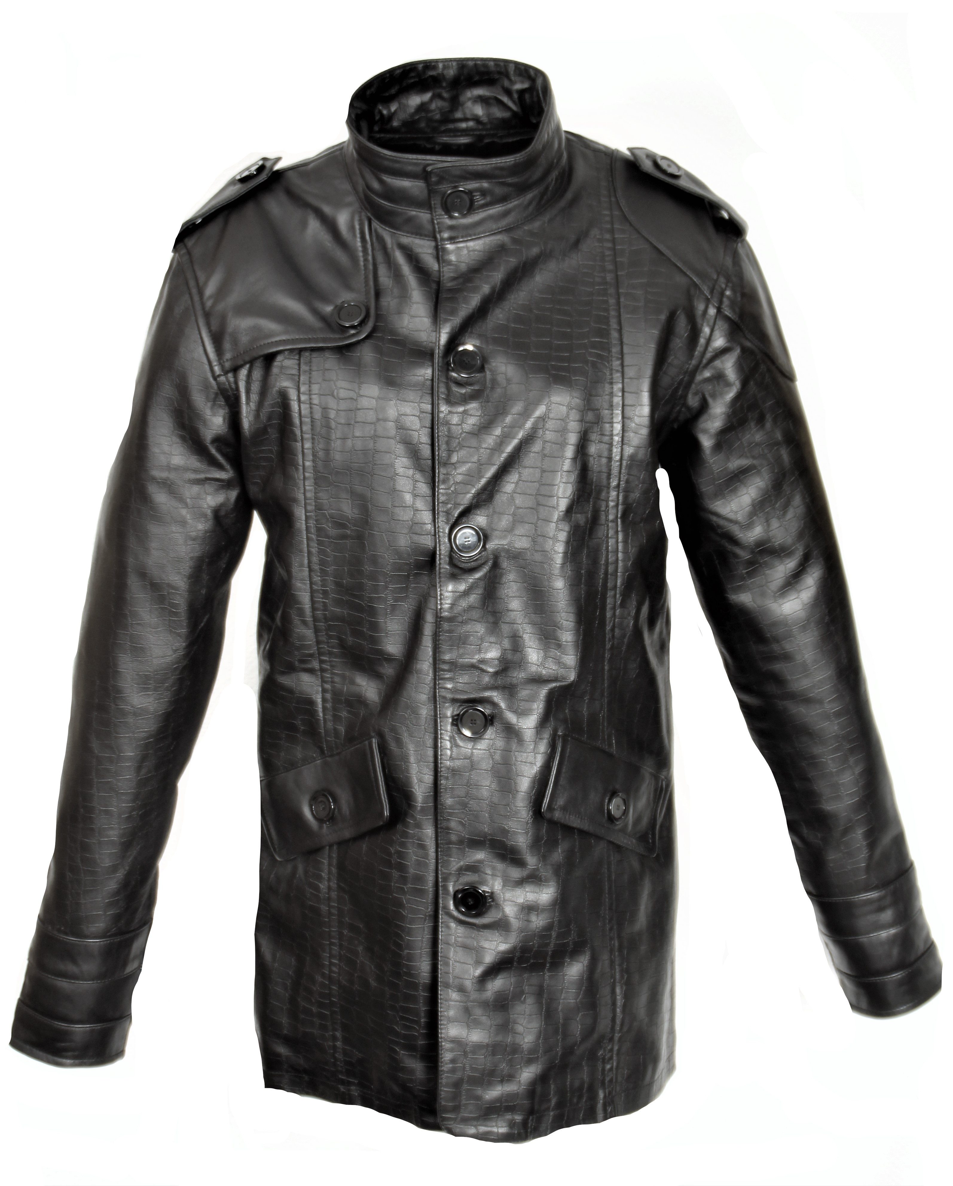 Be Noble Lederjacke Kurzmantel Leder Kurzmantel mit interessanten Details Розмір S