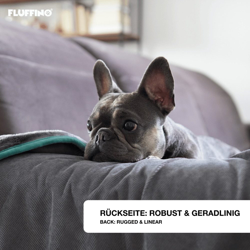 FLUFFINO® Tierdecke FLUFFINO Hundedecke/ Wendedecke 150x100cm Grau